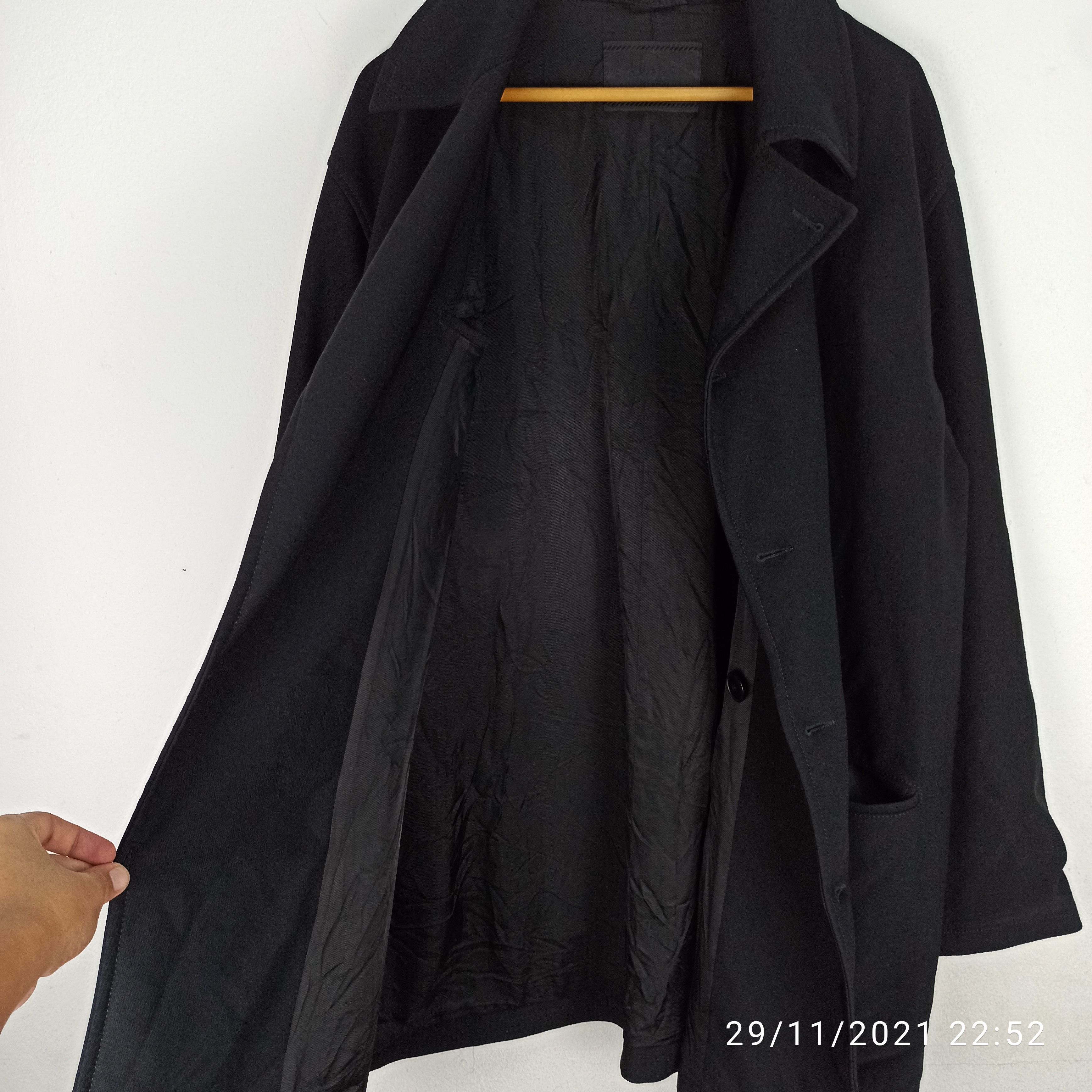 Prada 🔥RARE🔥 PRADA MILANO Trench Long Coat Nylon Made in Italy Size US XL / EU 56 / 4 - 4 Thumbnail