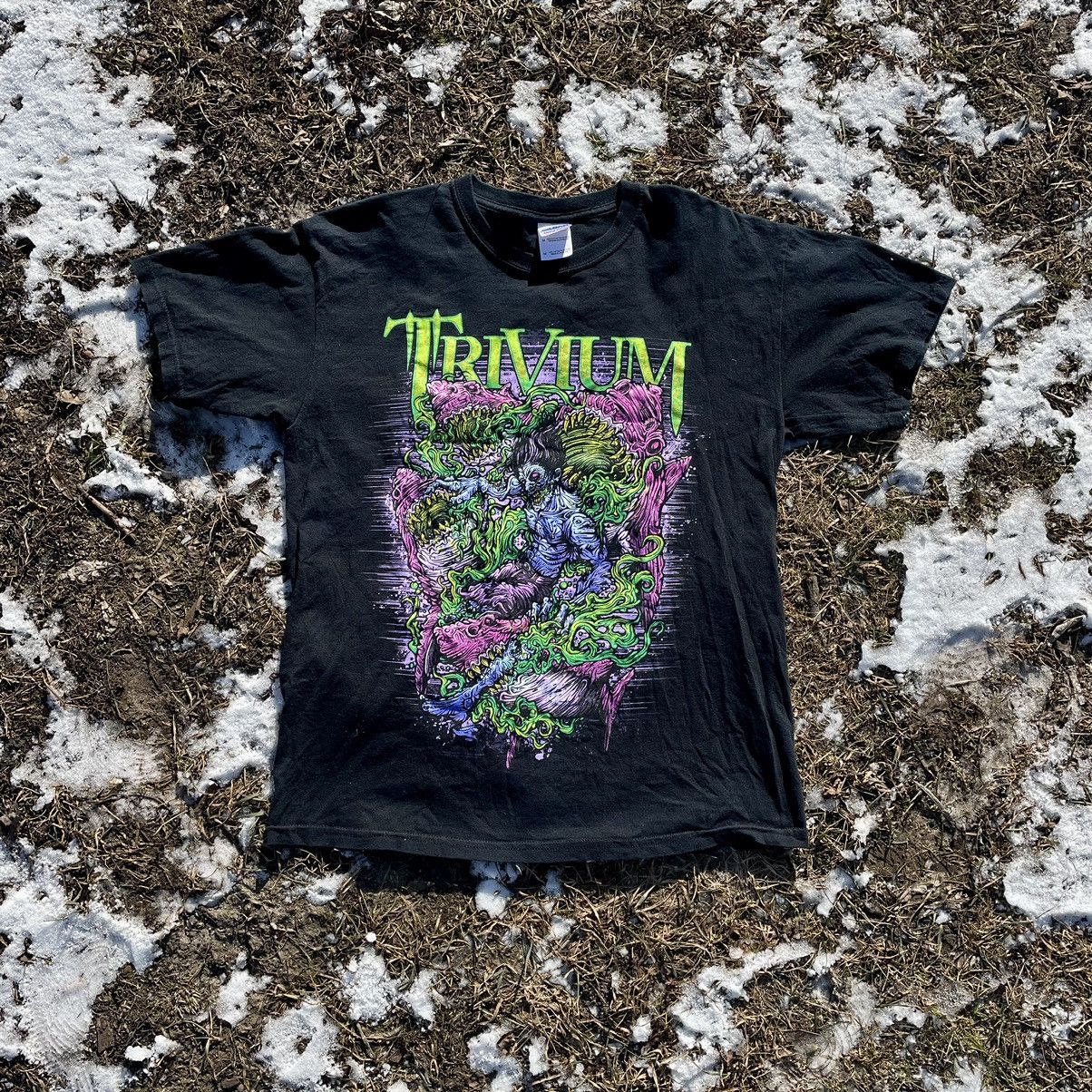 Vintage Vintage 90s Trivium Skulls Vamp Dead Face Horror Tee 90s | Grailed