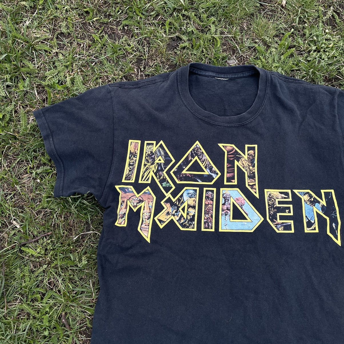 Vintage Vintage 90s Iron Maiden Graphic Tee Sun Faded Grunge Boxy L Size US L / EU 52-54 / 3 - 4 Thumbnail