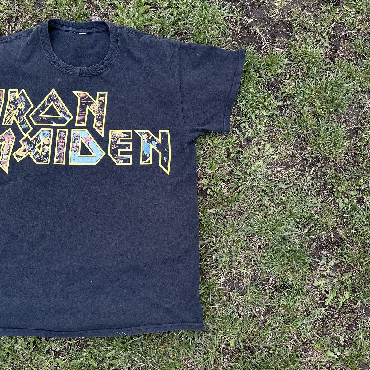 Vintage Vintage 90s Iron Maiden Graphic Tee Sun Faded Grunge Boxy L Size US L / EU 52-54 / 3 - 2 Thumbnail