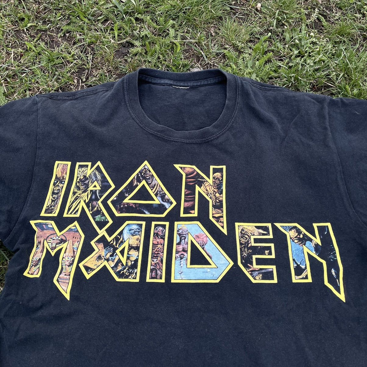 Vintage Vintage 90s Iron Maiden Graphic Tee Sun Faded Grunge Boxy L Size US L / EU 52-54 / 3 - 5 Thumbnail