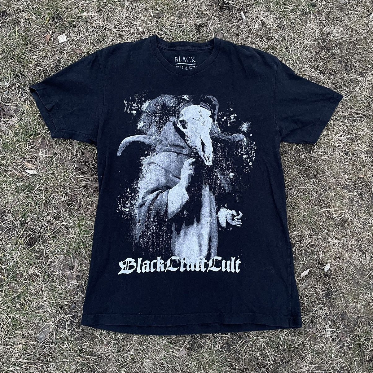 Vintage Vintage 90s Dark Graphic Tee Goth Punk Skull Print Slim M Size US M / EU 48-50 / 2 - 3 Thumbnail