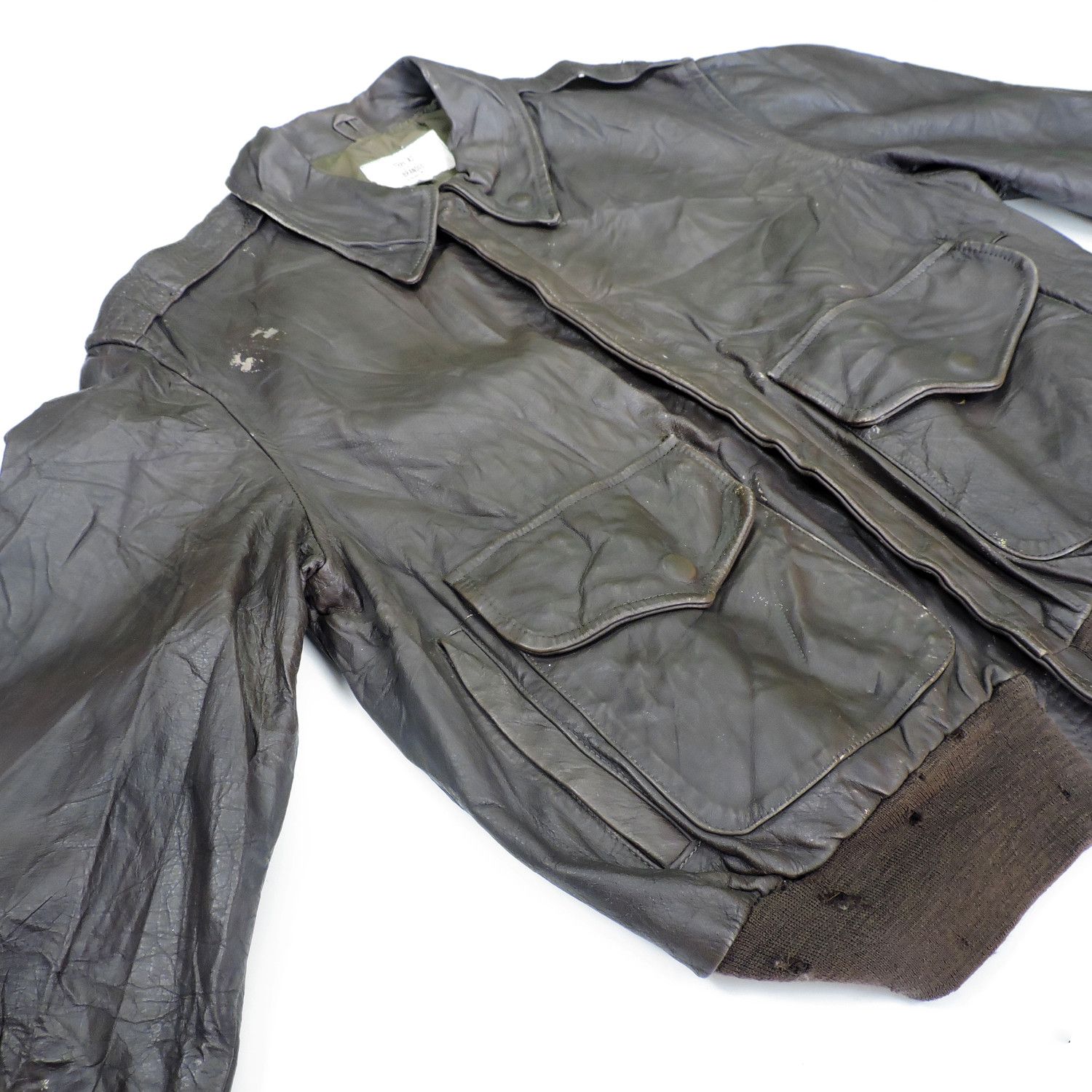 Other A2 U.S.A Air Force USAF Bomber Leather Jacket Size US L / EU 52-54 / 3 - 9 Thumbnail