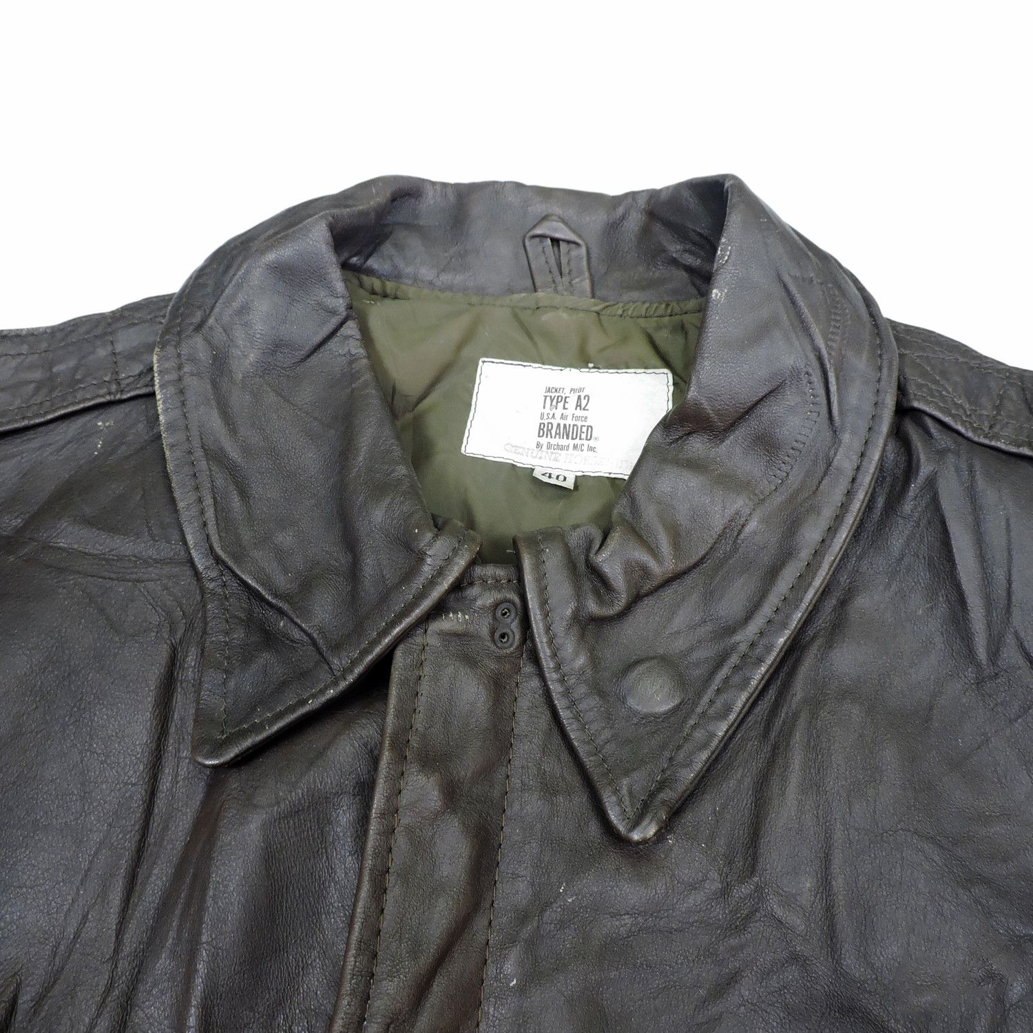 Other A2 U.S.A Air Force USAF Bomber Leather Jacket Size US L / EU 52-54 / 3 - 5 Thumbnail