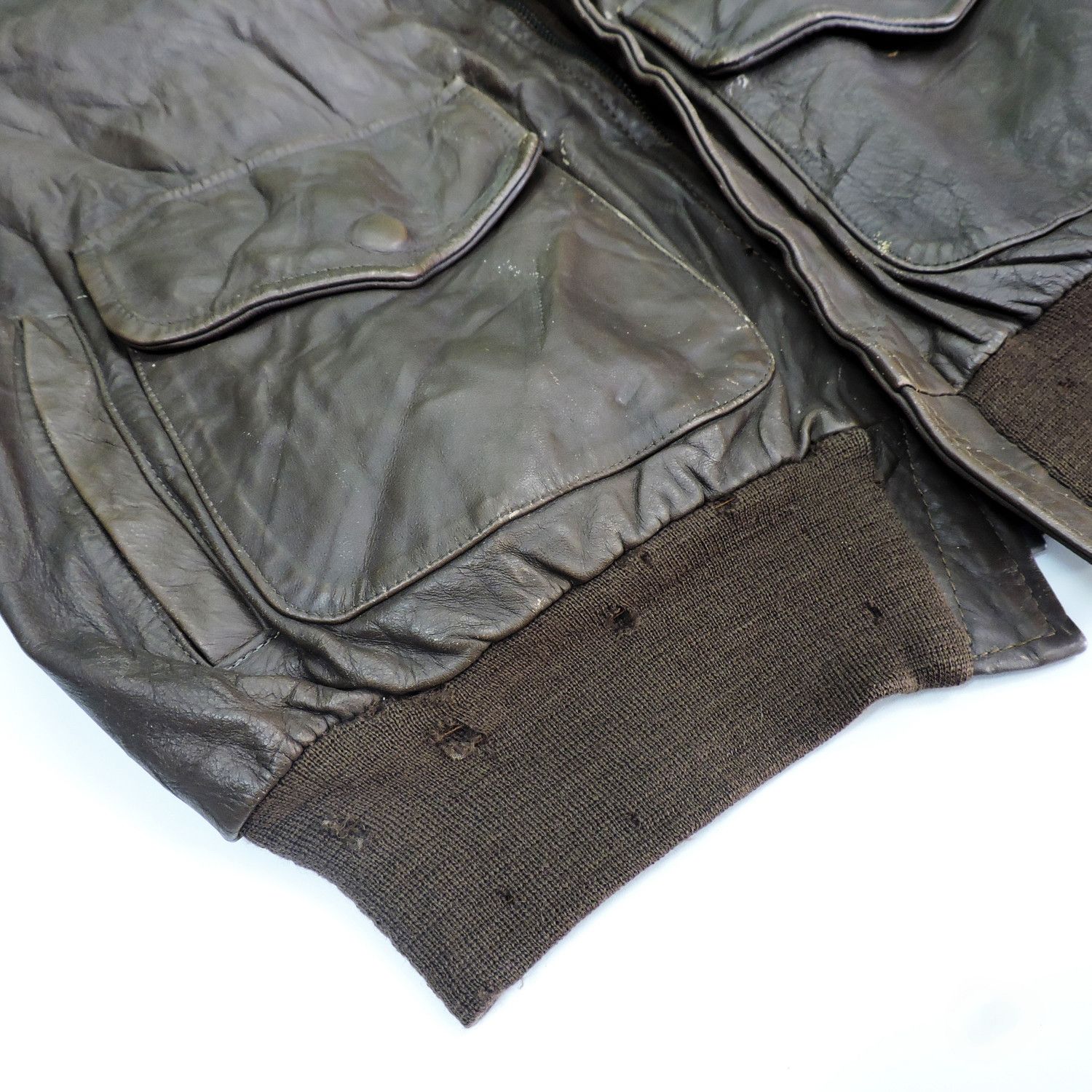 Other A2 U.S.A Air Force USAF Bomber Leather Jacket Size US L / EU 52-54 / 3 - 16 Thumbnail