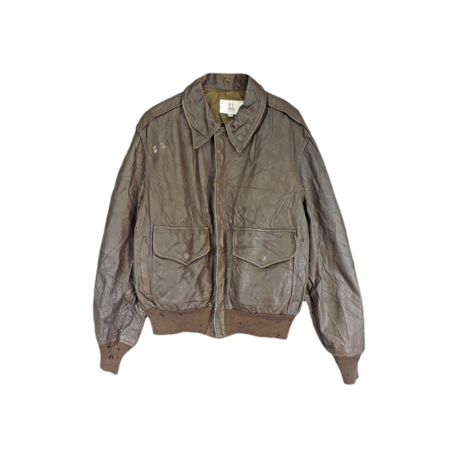 Other A2 U.S.A Air Force USAF Bomber Leather Jacket Size US L / EU 52-54 / 3 - 1 Thumbnail