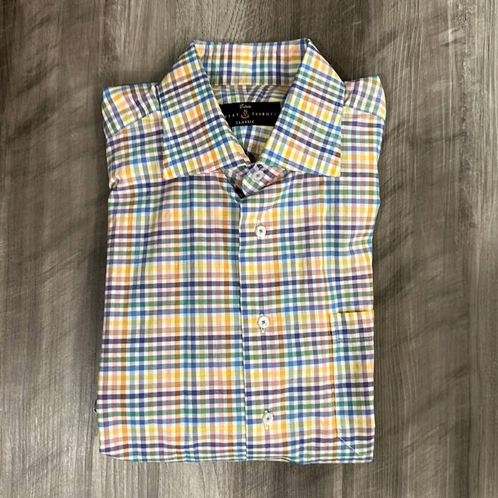 ROBERT TALBOTT Size XL Grey Brown Contrast Trim Cotton Cashmere Cardigan