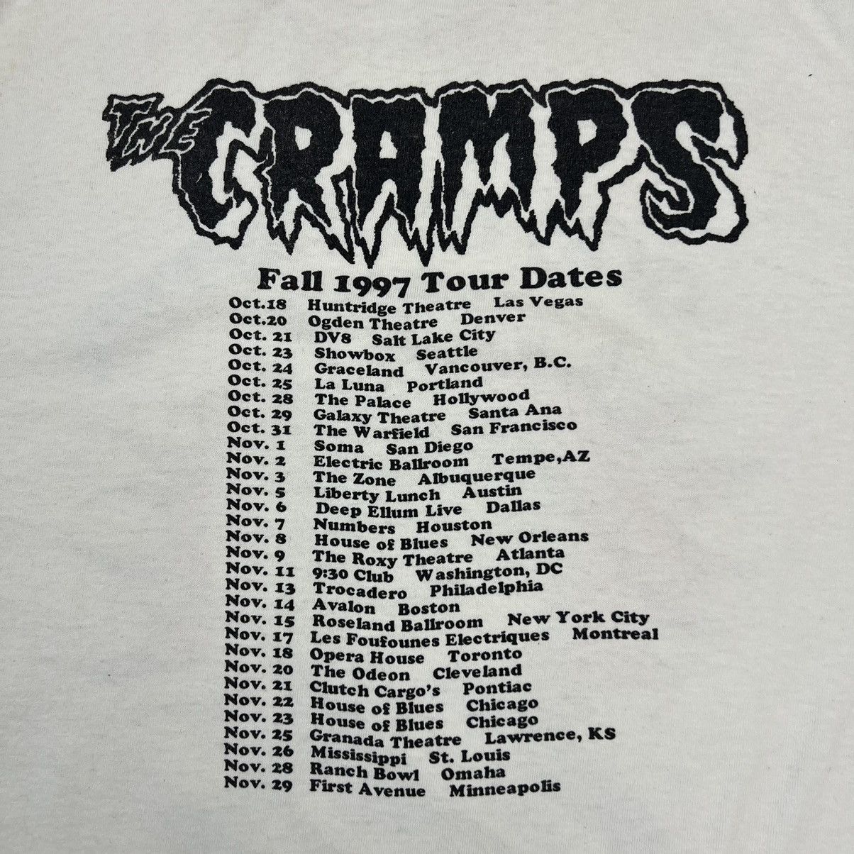 Band Tees Vintage 1997 The Cramps God Monster Tour Tee Size US L / EU 52-54 / 3 - 8 Thumbnail