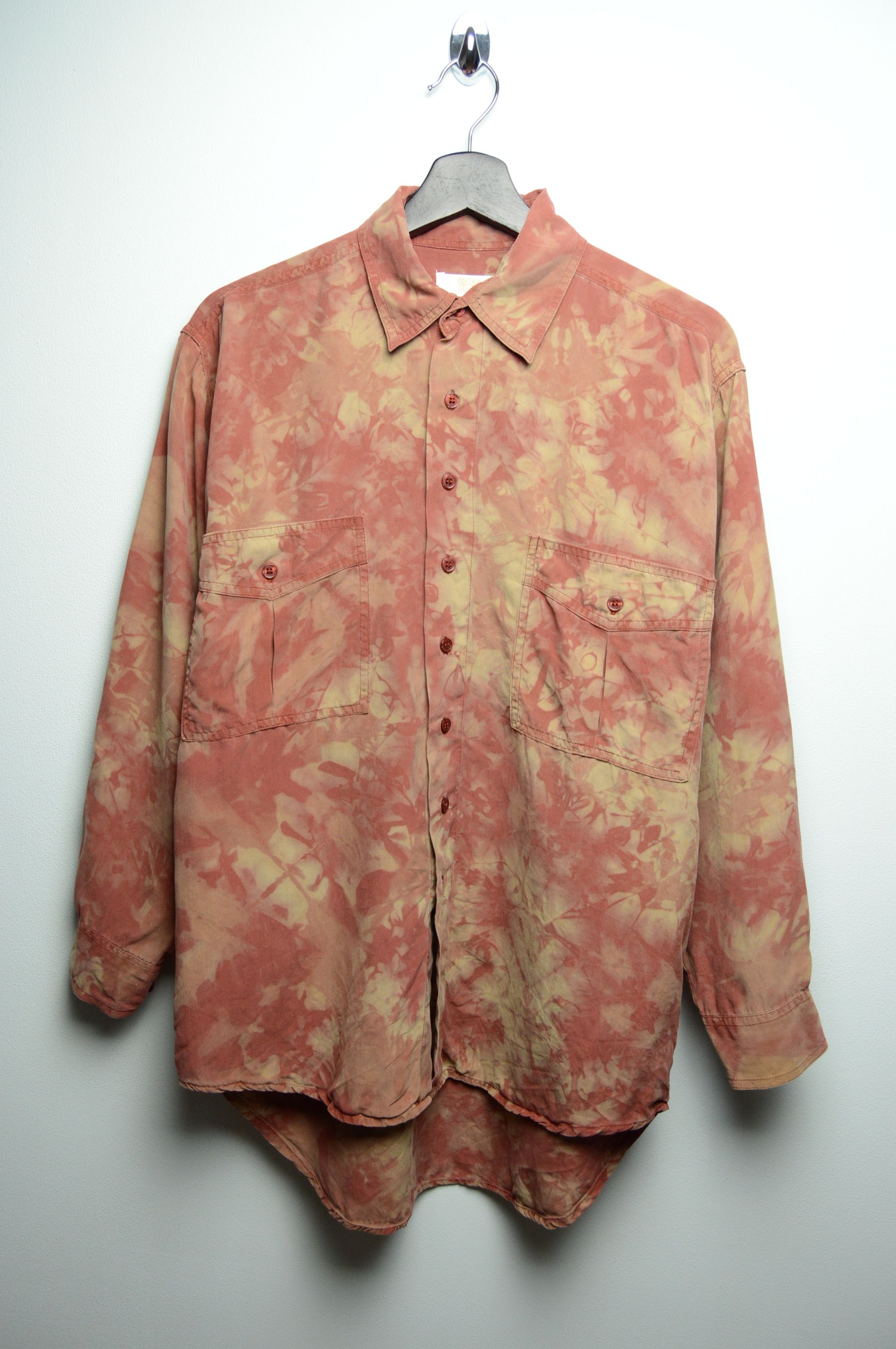 image of 1 Of 1 x Avant Garde Silk Tie Dye Shirt, Men's (Size Medium)