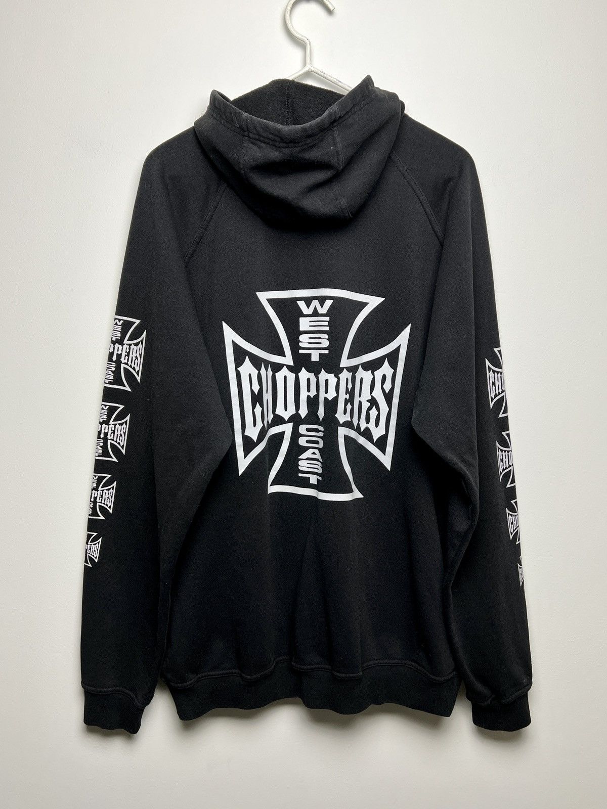 Vintage west coast choppers hoodie maltese cross chrome hearts | Grailed