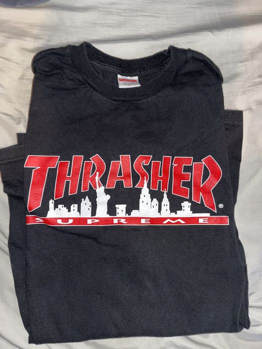 Supreme Supreme/Thrasher skyline tee black XL | Grailed