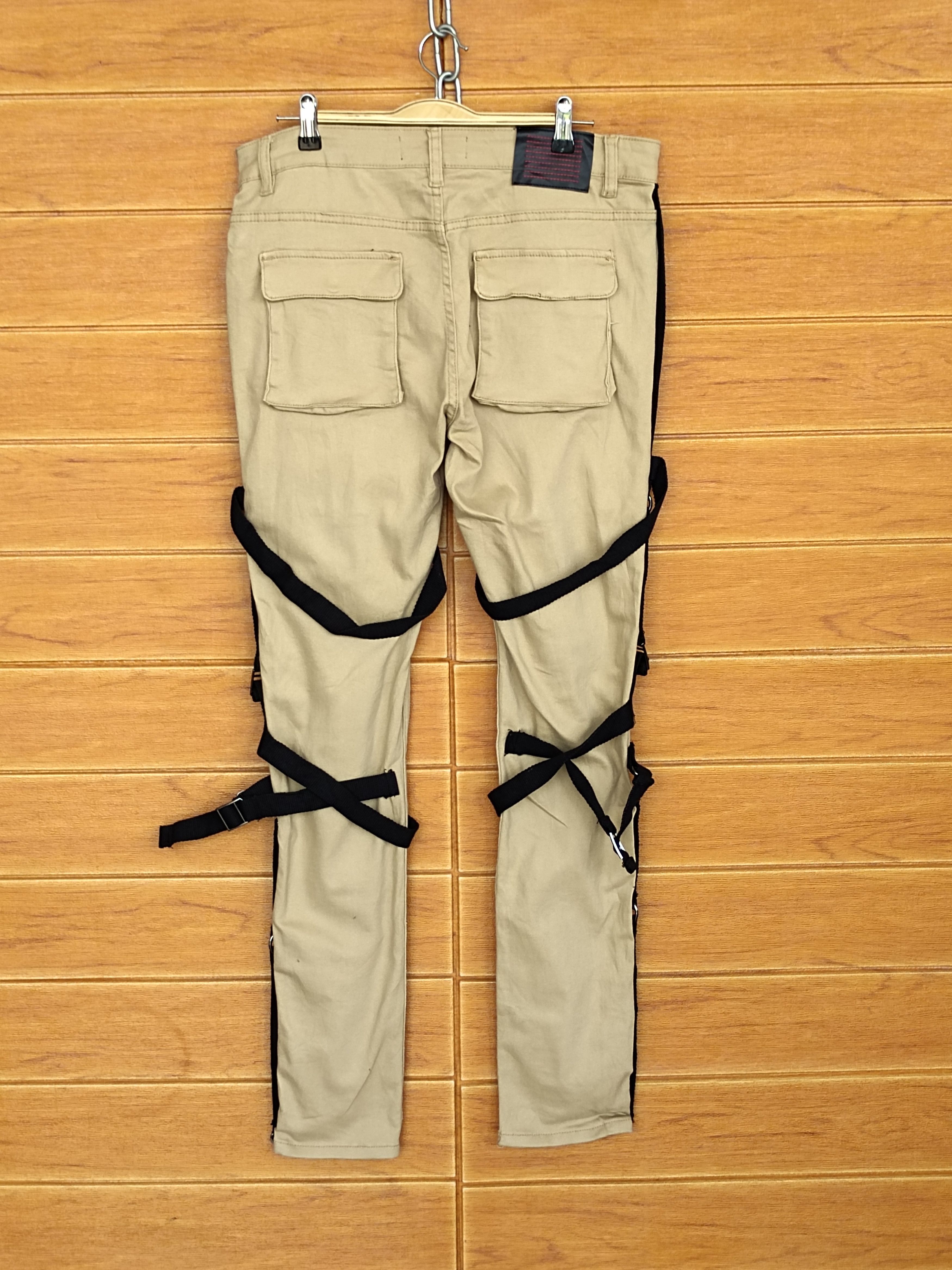 Seditionaries SERENEDE Bondage Acid Wash Cargo Skinny Denim Jeans Size US 34 / EU 50 - 12 Thumbnail
