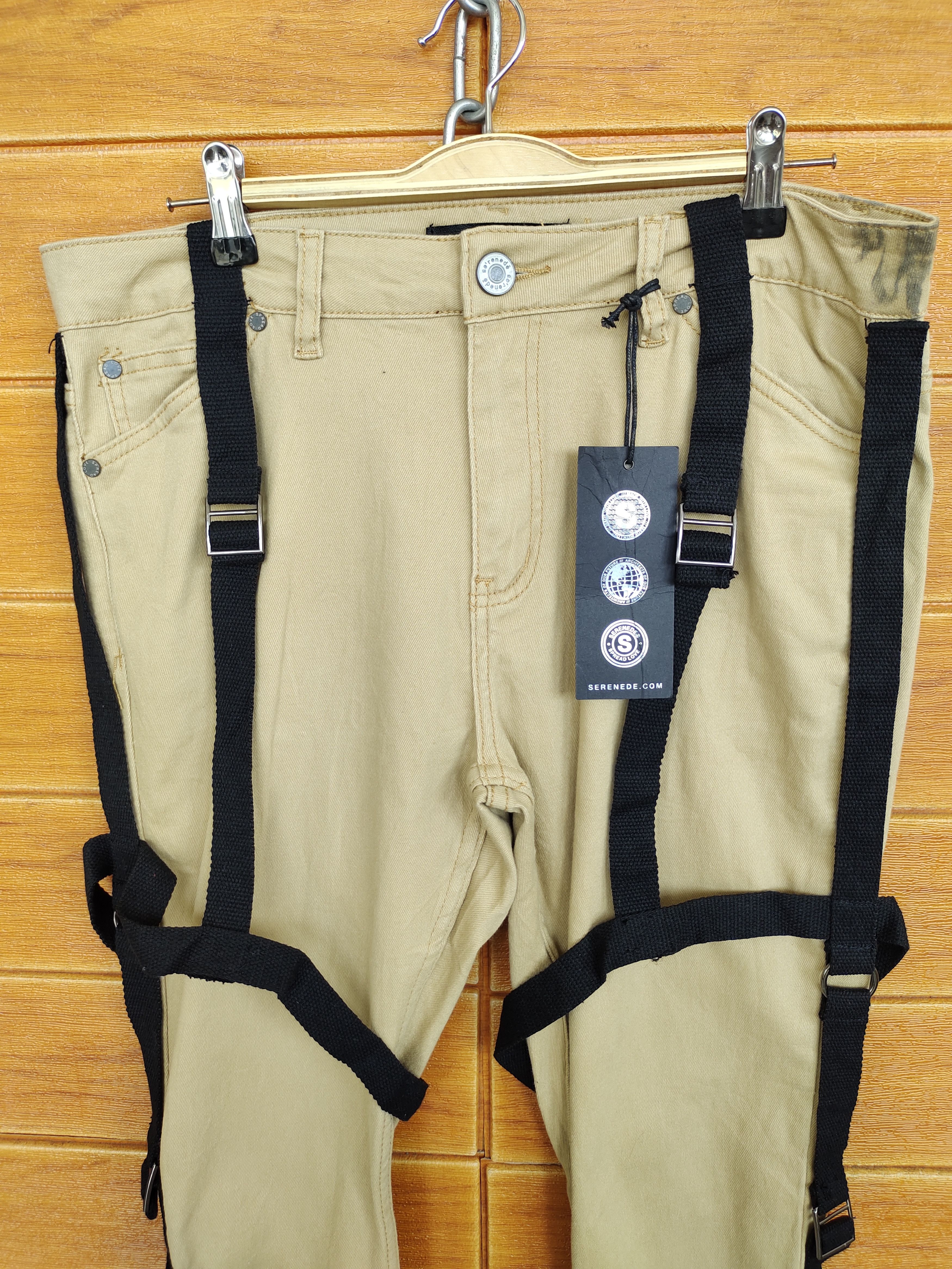 Seditionaries SERENEDE Bondage Acid Wash Cargo Skinny Denim Jeans Size US 34 / EU 50 - 3 Thumbnail