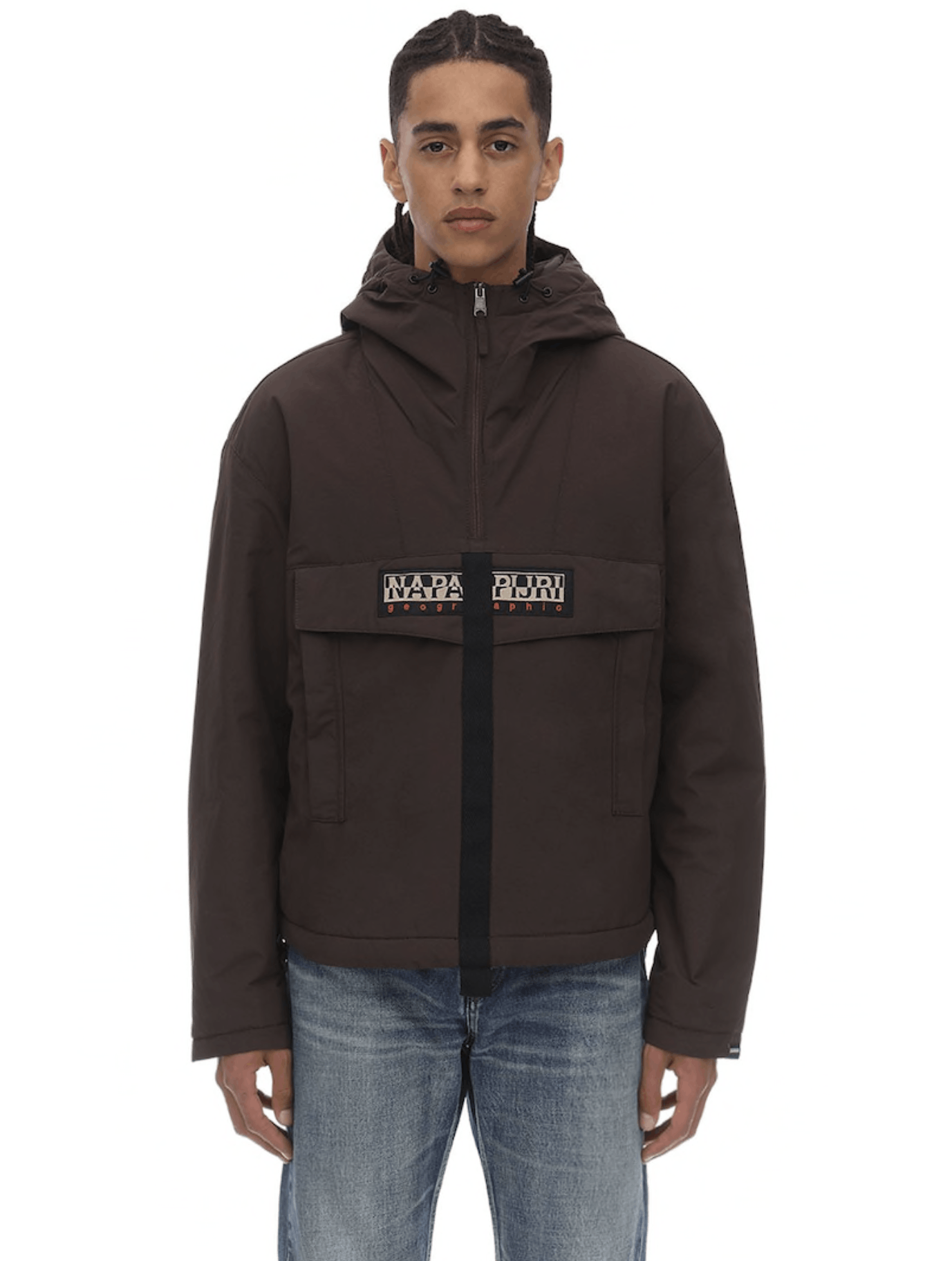 Napapijri Skidoo Creator Laminated Brown Nylon Jacket Grailed