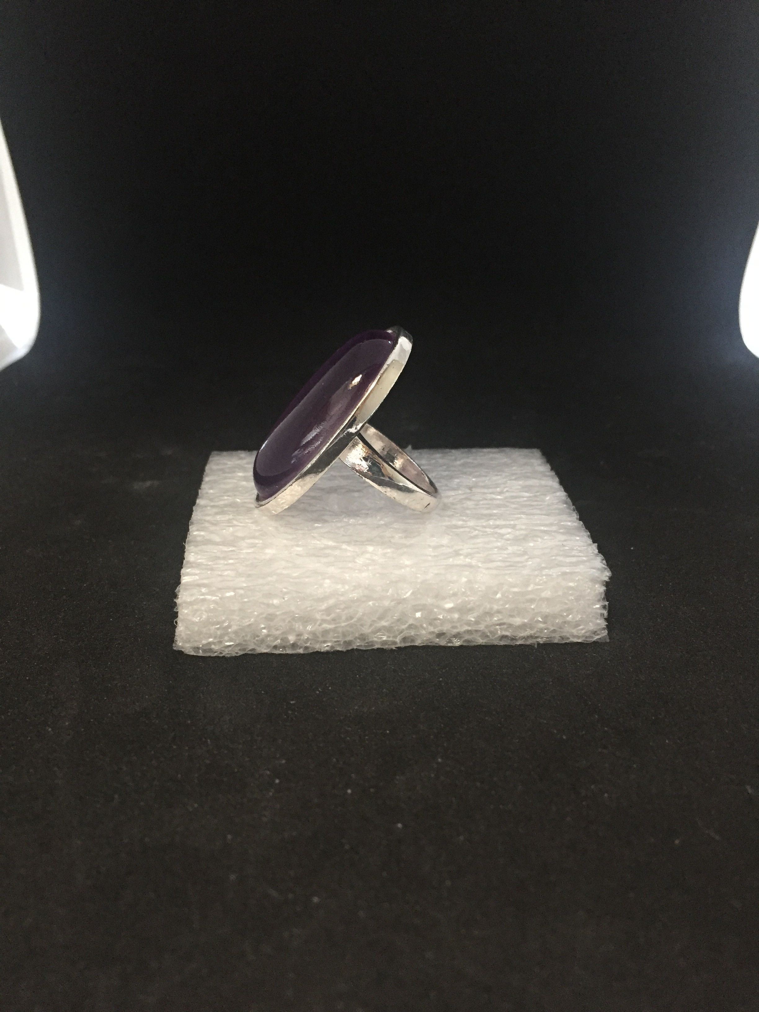 Jewelry Purple Oval Crystal Ring - Size 7 Size ONE SIZE - 2 Thumbnail