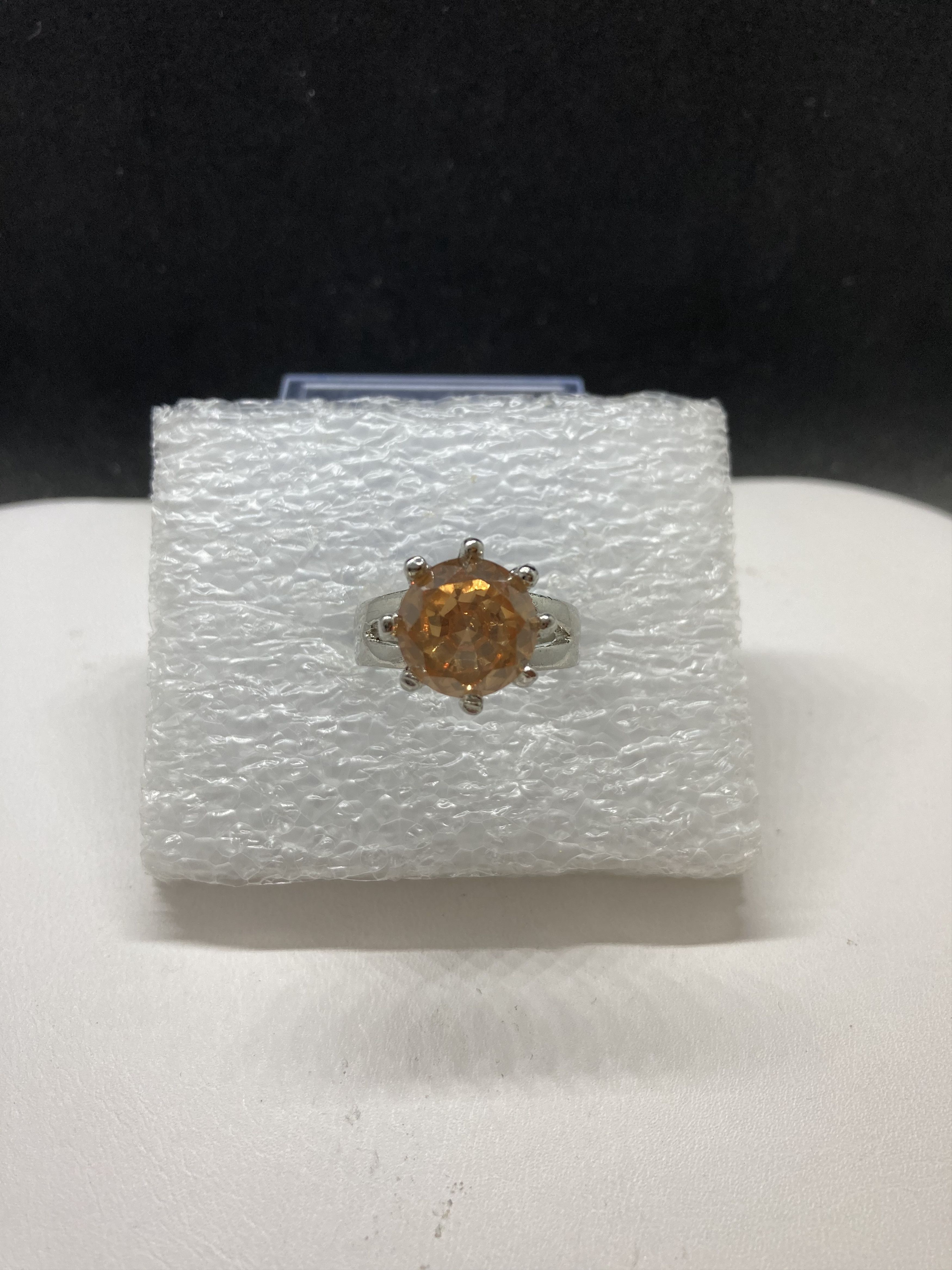 Jewelry Big Orange cz ring - size 9.5 Size ONE SIZE - 1 Thumbnail