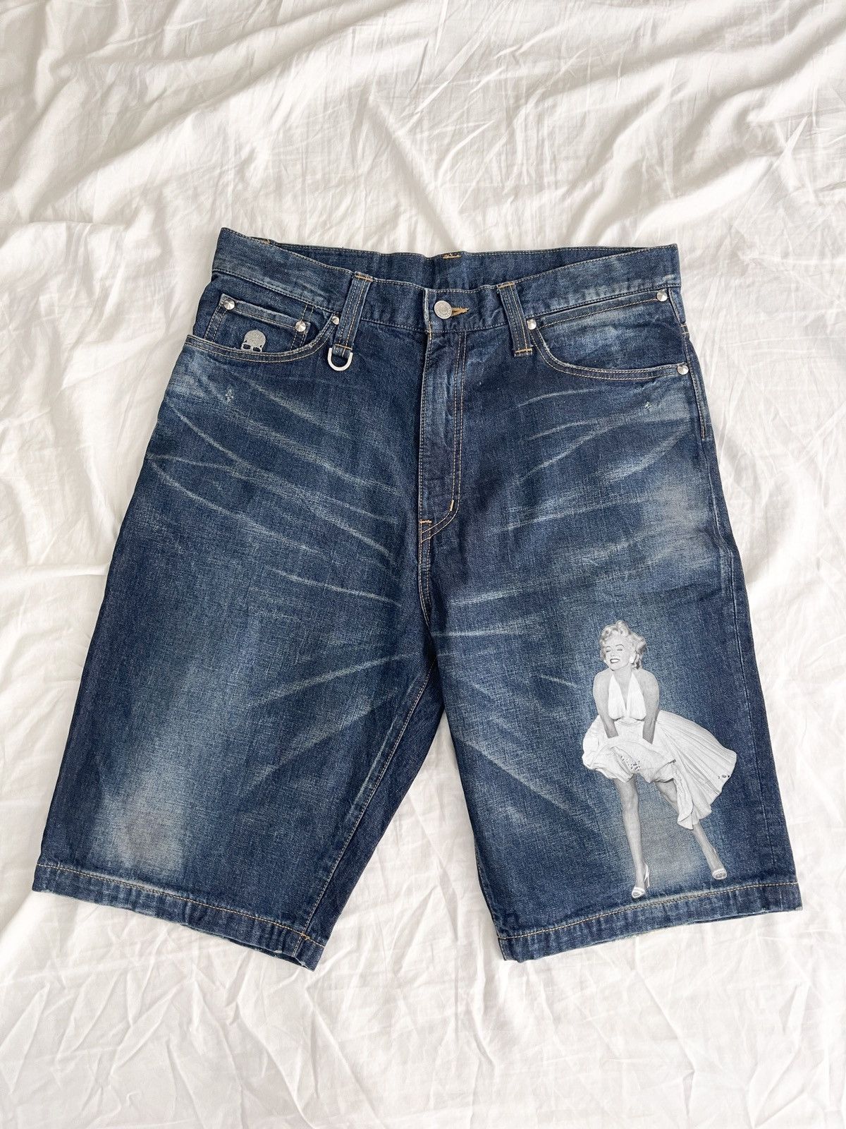 image of Steal! 2012 Mastermind Japan Monroe Denim Shorts Jorts, Men's (Size 34)