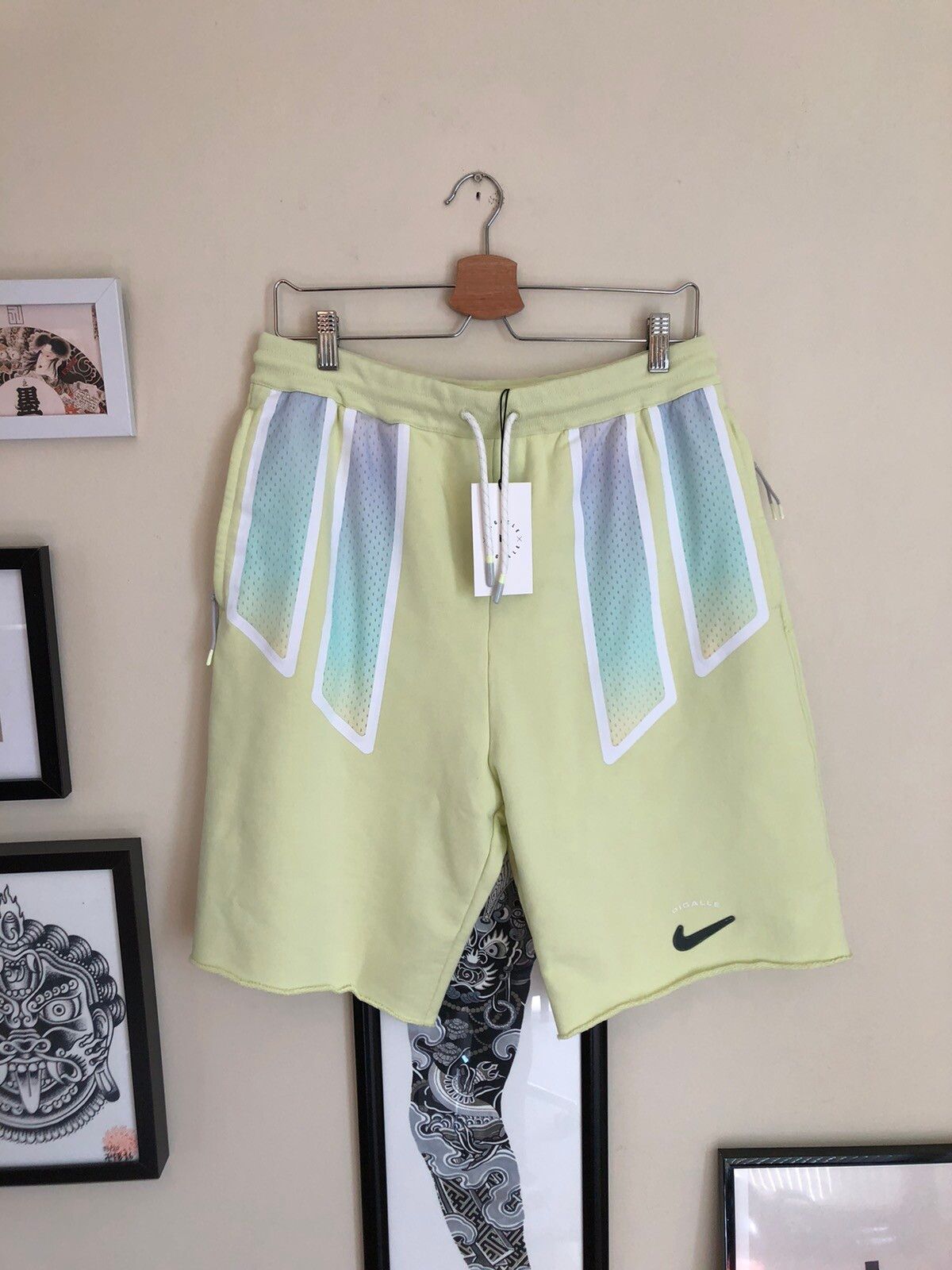 Pre-owned Nike X Pigalle Nike Ss20 Lab Power Of Sport Basket Shorts In Neon