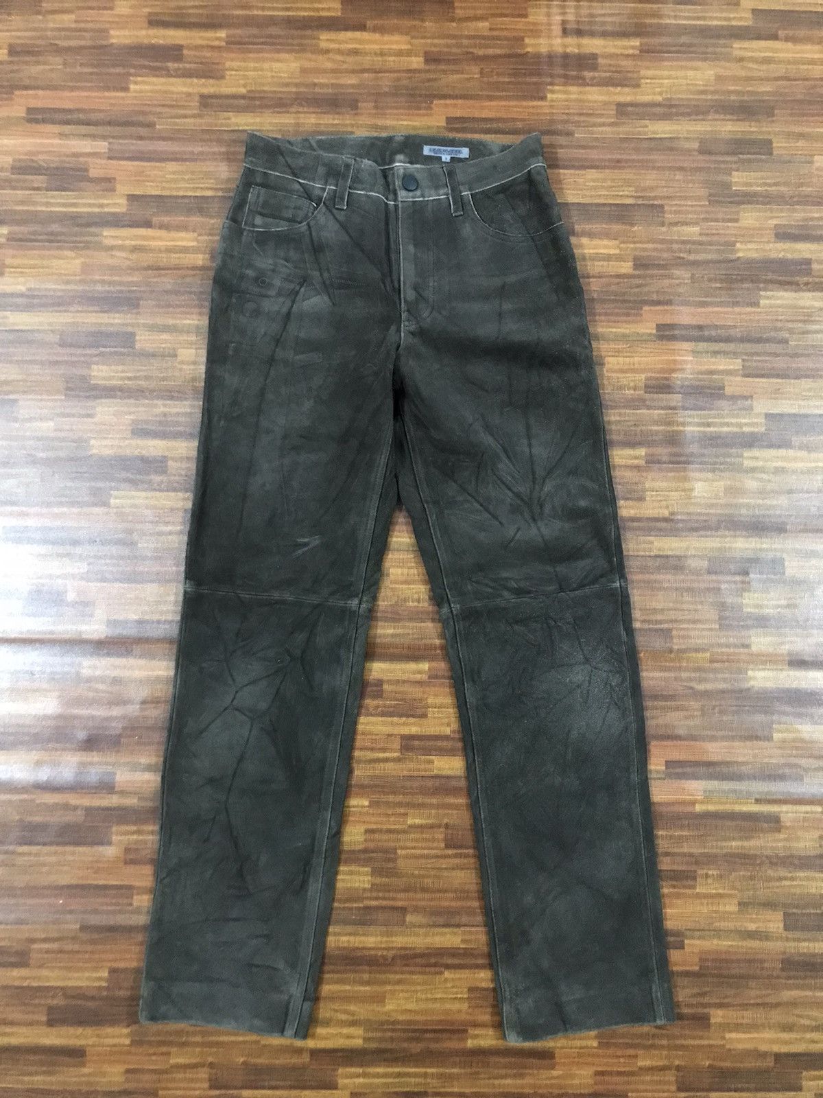 Japanese Brand vintage United arrows leather PANTS s28 Size US 28 / EU 44 - 3 Thumbnail