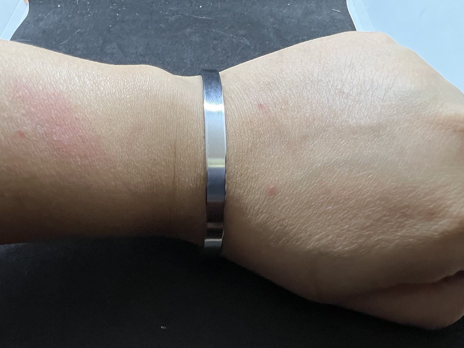 Handmade Cuff Silver Stainless Steel Bangle Size ONE SIZE - 4 Thumbnail