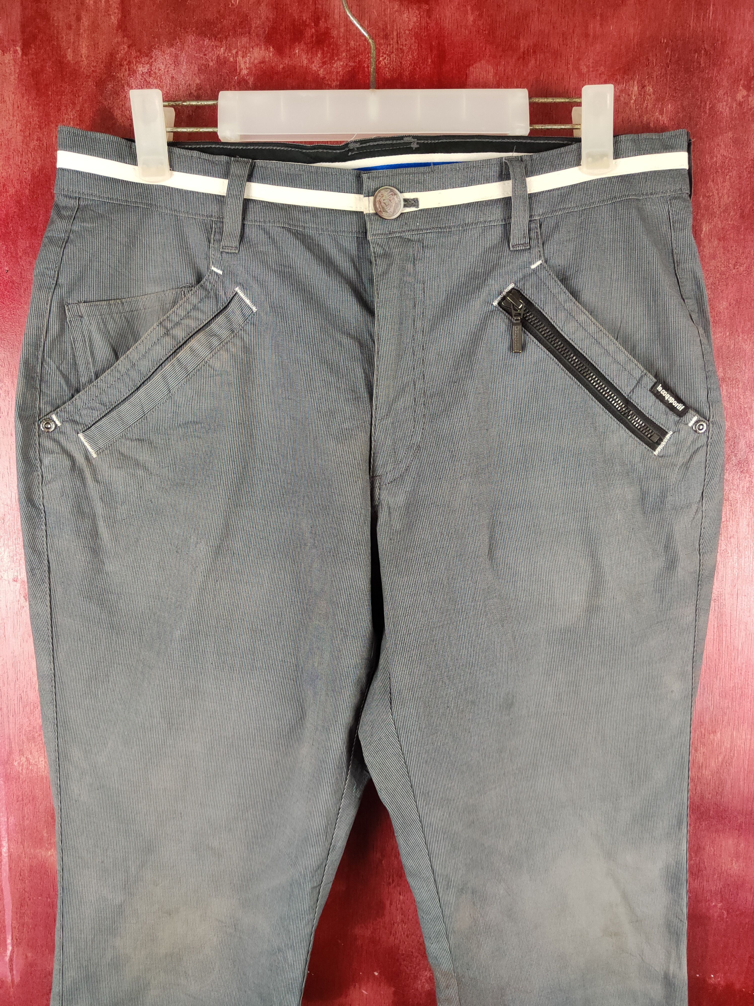 Japanese Brand × Le Coq Sportif Le Coq Sportif Gray Multi Pocket Tactical Casual Pants #S731 Size US 33 - 2 Thumbnail