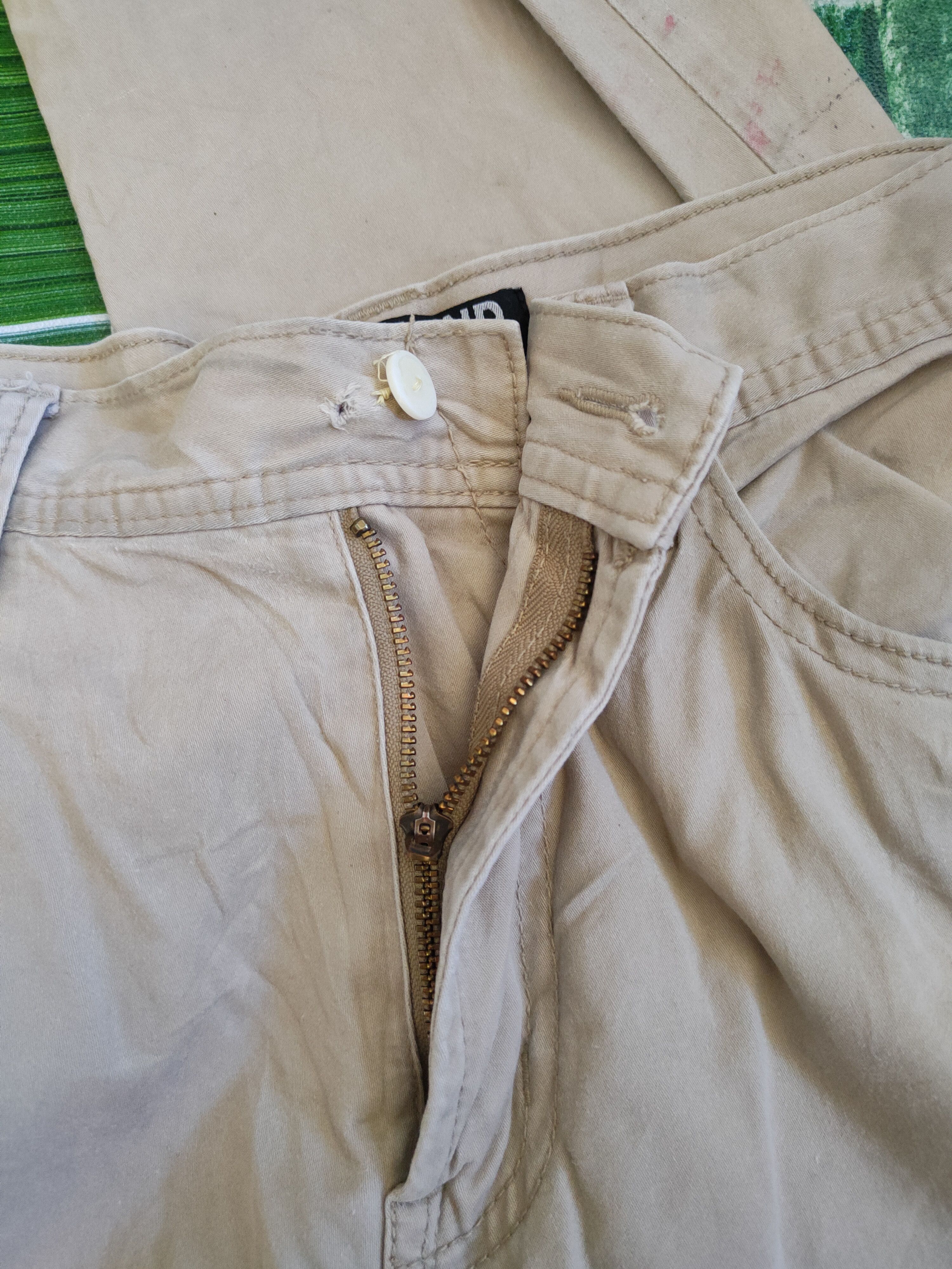 Japanese Brand × Kirkland Signature Kirkland Signature Light Brown ripped Casual Pants #S728 Size US 36 / EU 52 - 14 Thumbnail