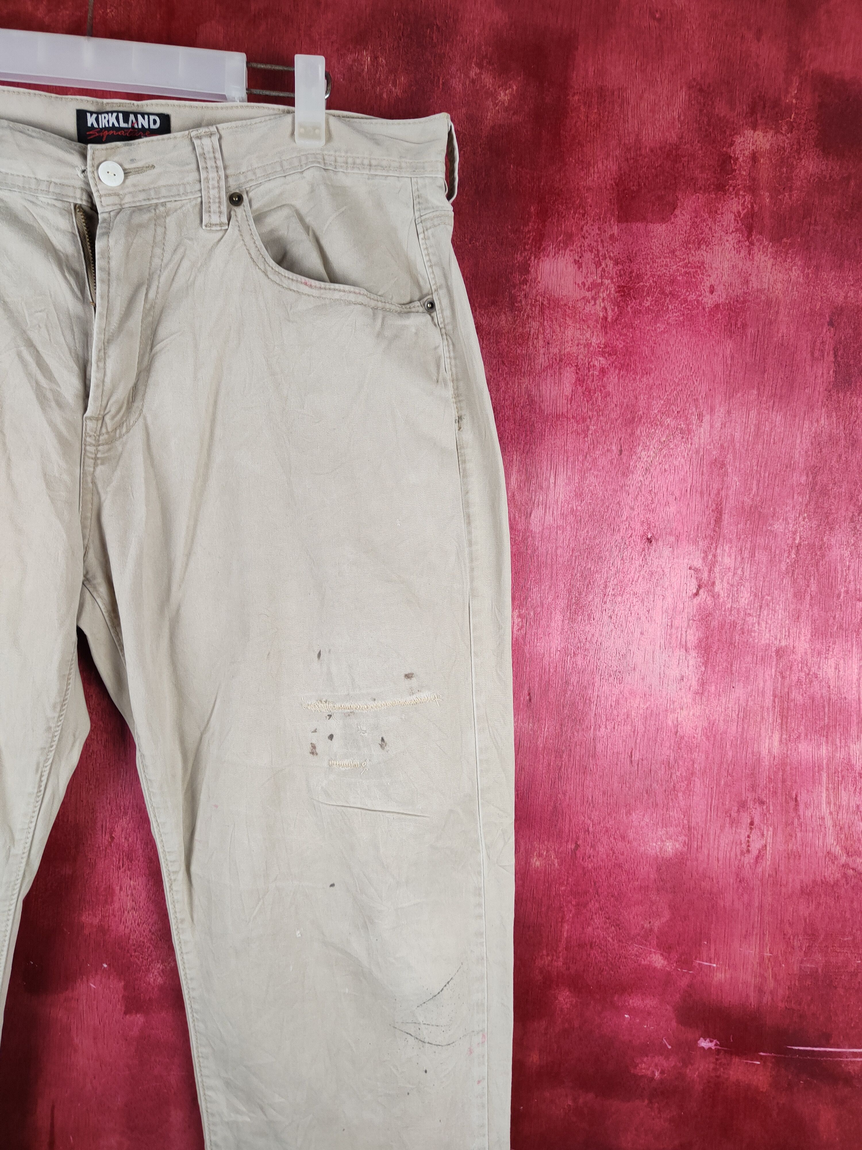 Japanese Brand × Kirkland Signature Kirkland Signature Light Brown ripped Casual Pants #S728 Size US 36 / EU 52 - 6 Thumbnail