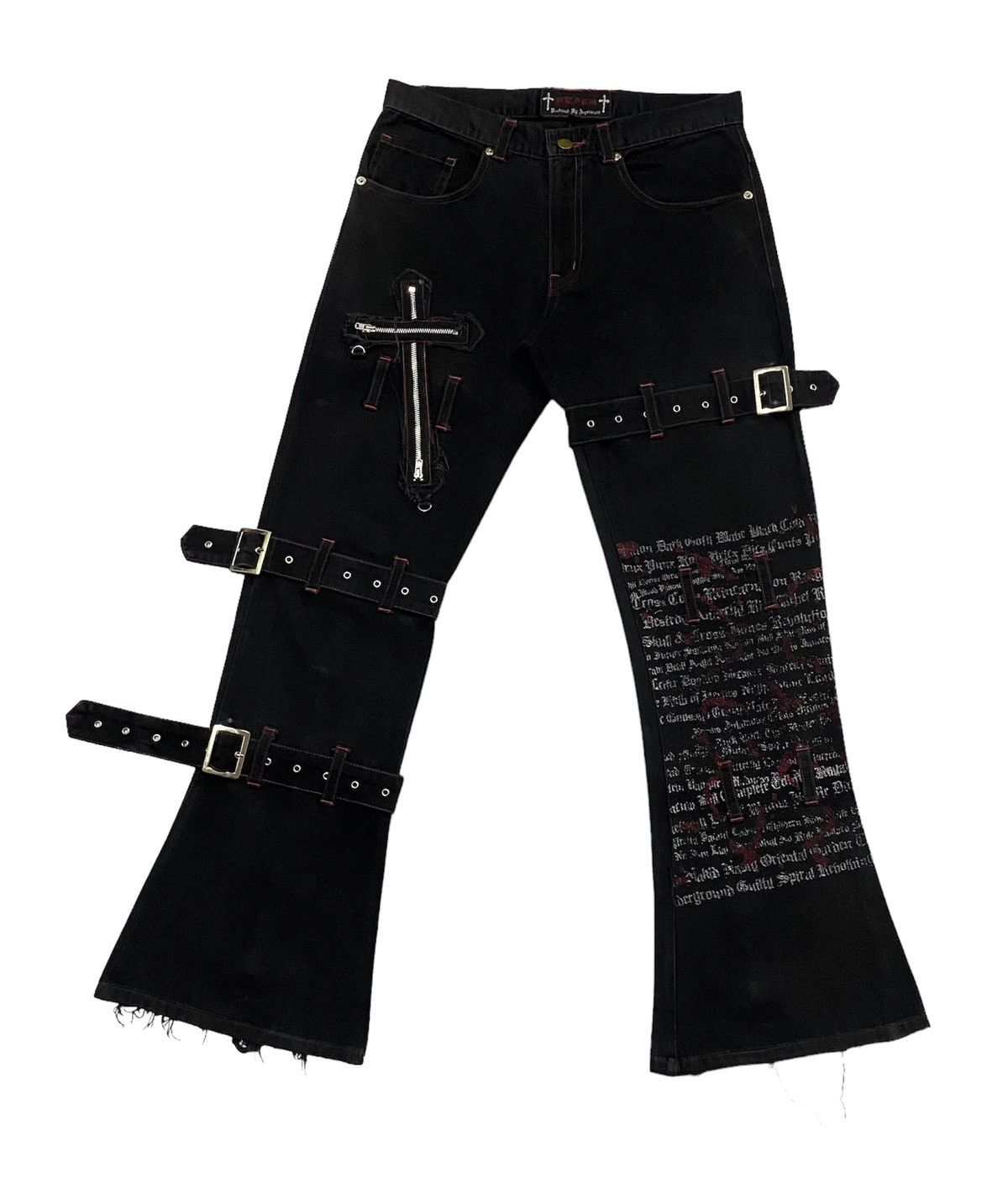 Japanese Brand × Seditionaries Devil Fashion Punk Gothic Bootcut Pants Size US 30 / EU 46 - 2 Thumbnail