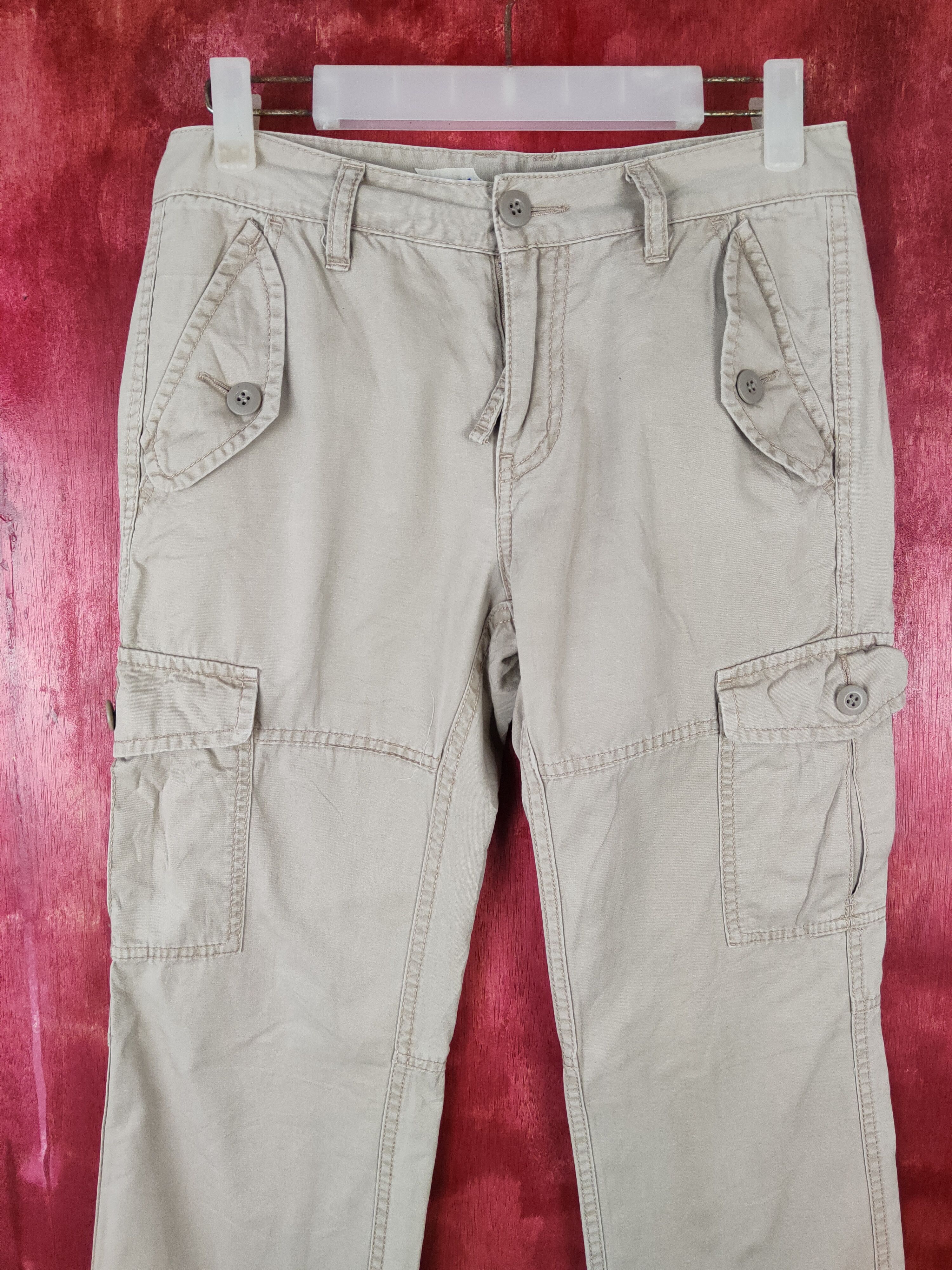 Japanese Brand × Uniqlo Uniqlo Light Gray Multi Pocket Tactical Cargo Pants #S575 Size US 28 / EU 44 - 2 Thumbnail
