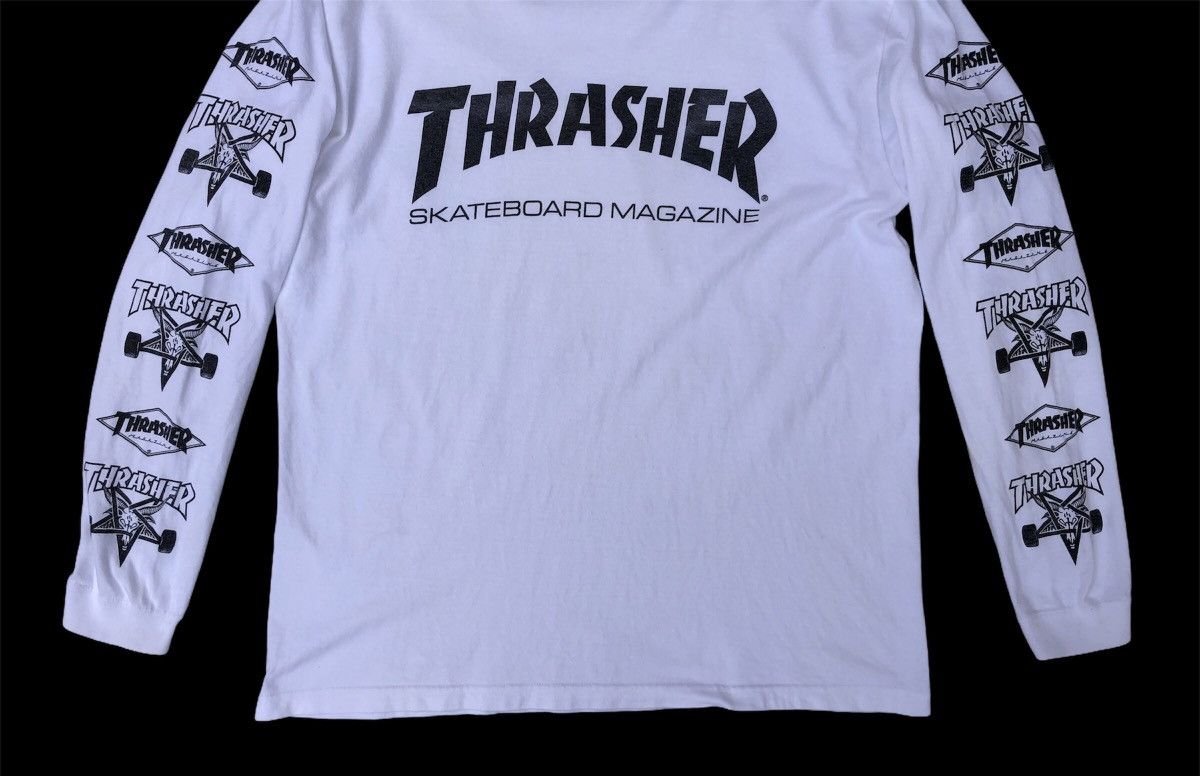 Thrasher Vintage Y2K Thrasher Skateboard Magazine Long Sleeve Tshirt Size US L / EU 52-54 / 3 - 4 Thumbnail