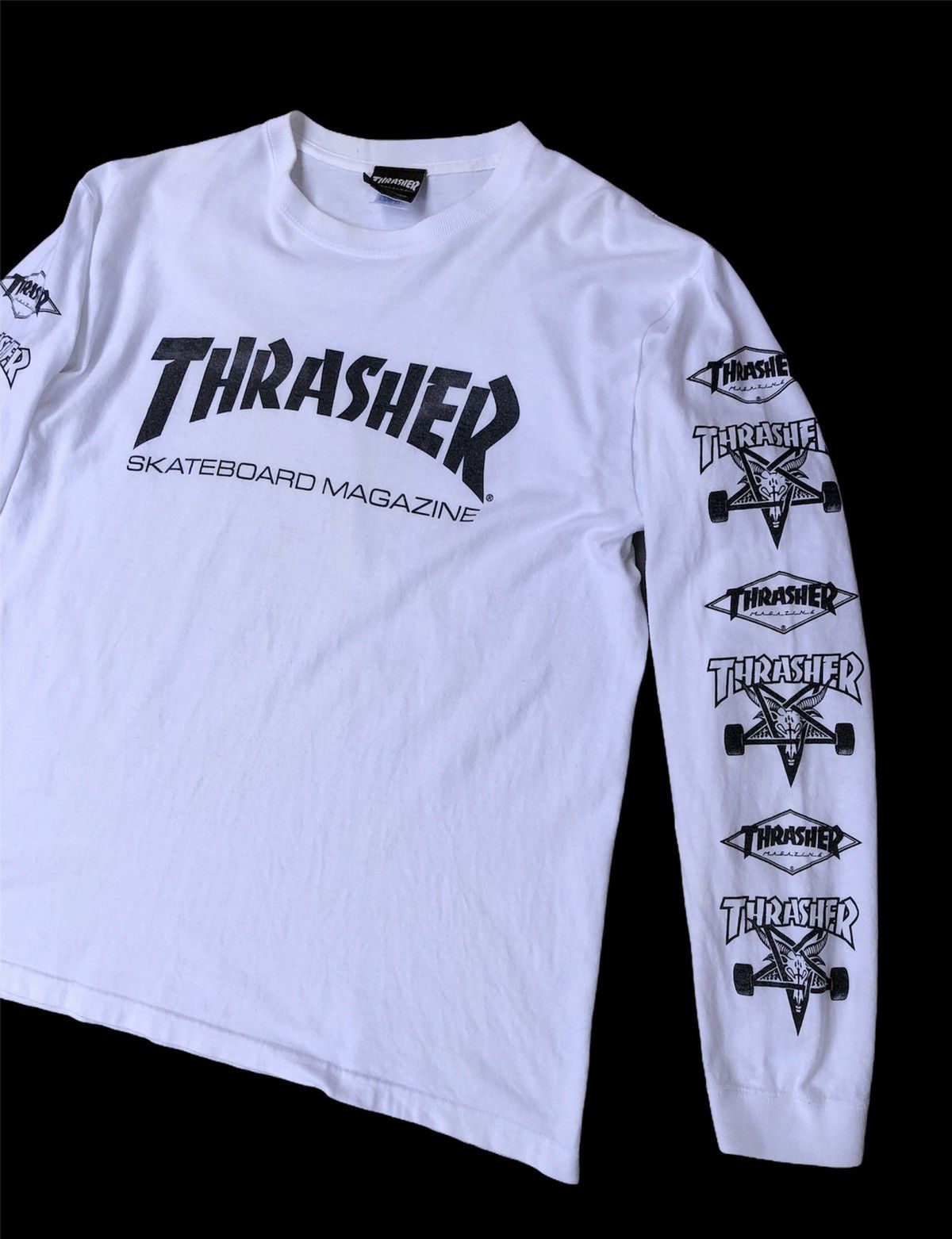 Thrasher Vintage Y2K Thrasher Skateboard Magazine Long Sleeve Tshirt Size US L / EU 52-54 / 3 - 5 Thumbnail
