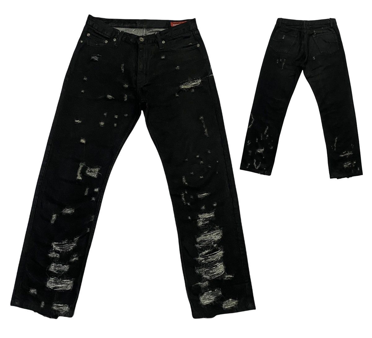 semanticdesign Japanese Brand“Semanticdesign”Ripped Distressed Denim Pants Size US 31 - 1 Thumbnail