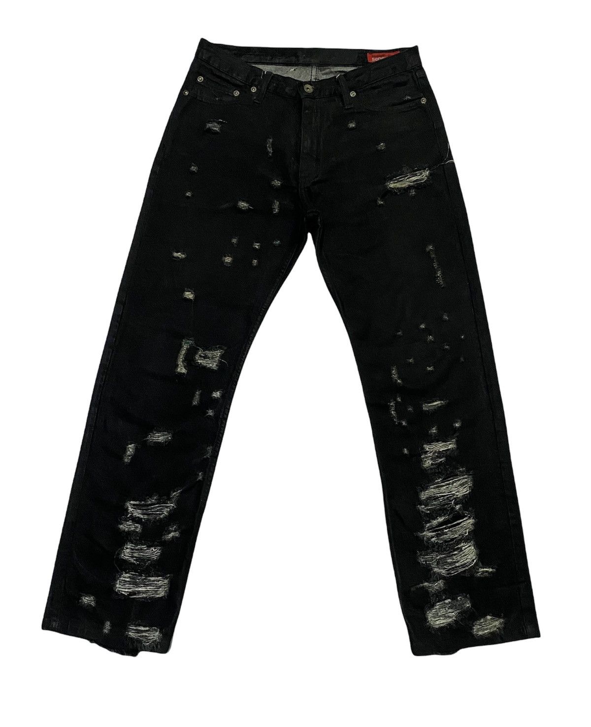 semanticdesign Japanese Brand“Semanticdesign”Ripped Distressed Denim Pants Size US 31 - 2 Thumbnail