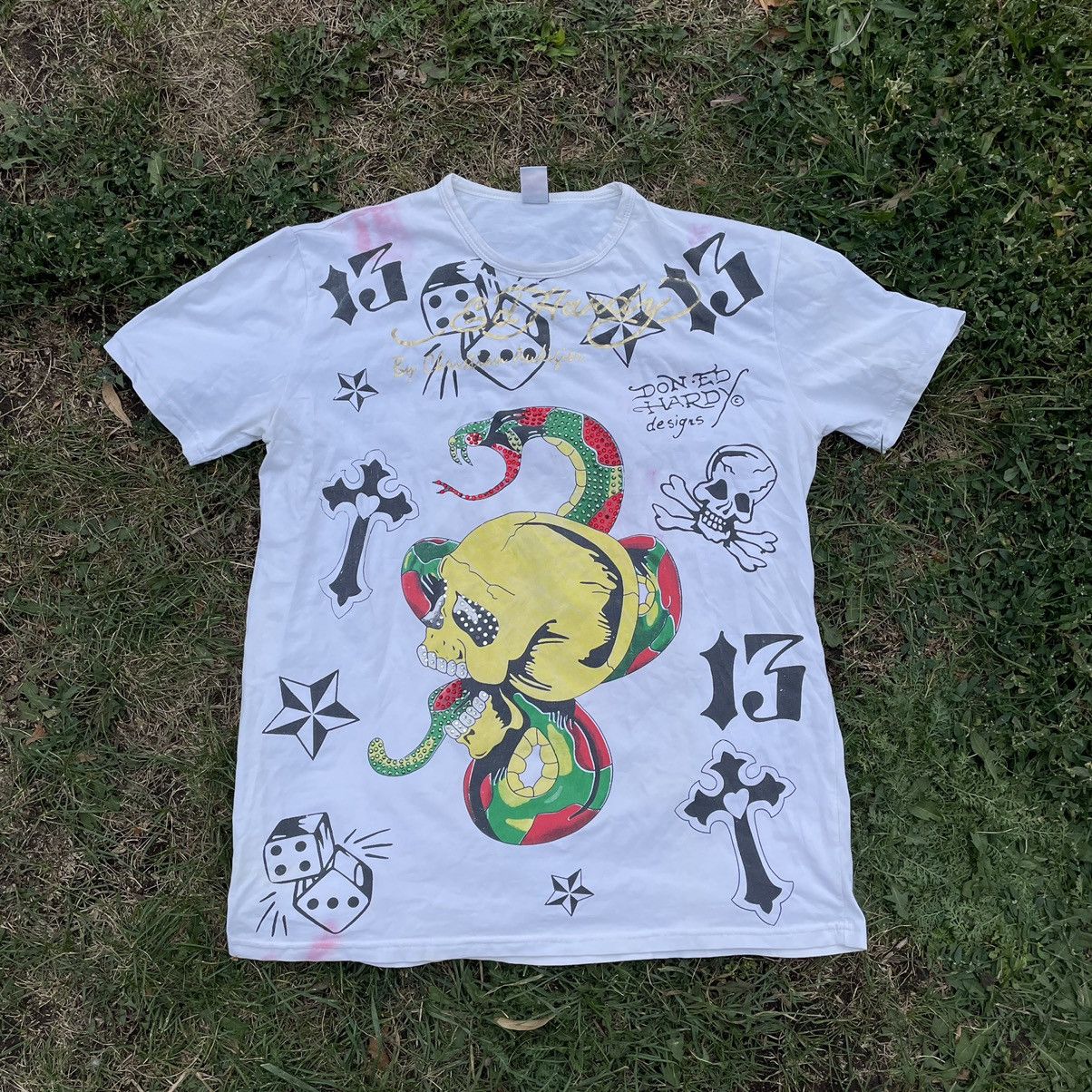 Vintage Y2K Sun Faded Graphic Tee Snake Rave Streetwear Baggy Boxy M Size US M / EU 48-50 / 2 - 1 Thumbnail