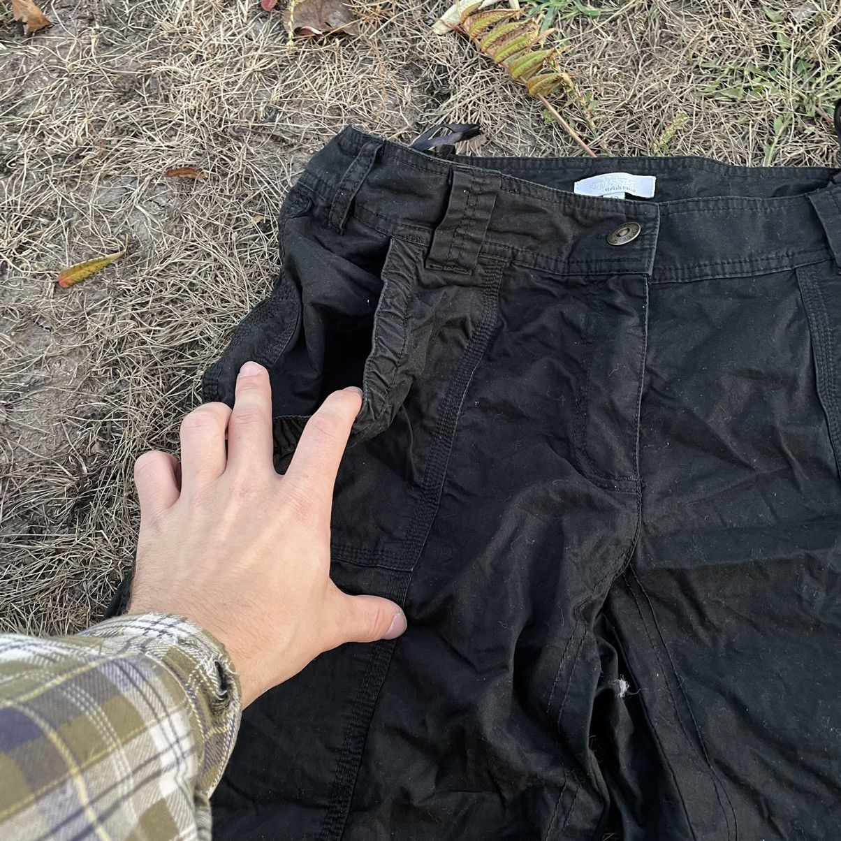 Vintage Vintage 90s Baggy Cargo Pants Distressed Streetwear Logo 42 Size 28" / US 6 / IT 42 - 5 Thumbnail