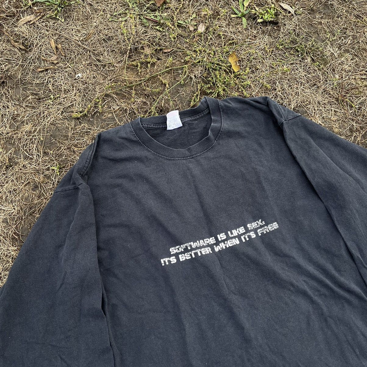 Vintage Y2K ADULT Tee Software Sex Promo Grail L