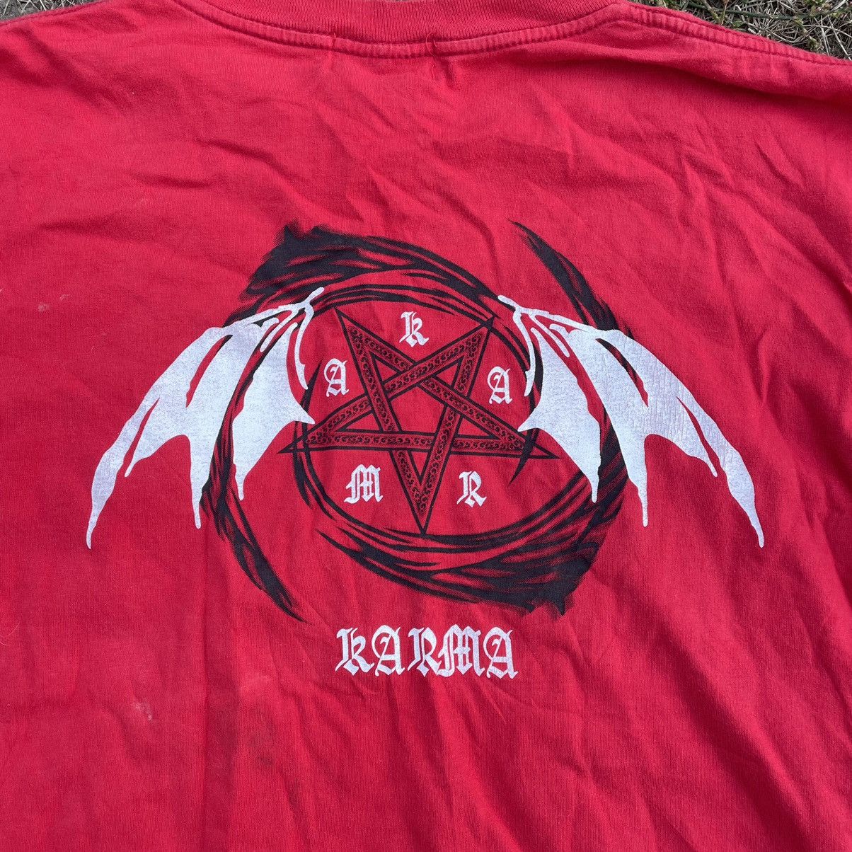 Vintage Vintage Y2K Logo Tee 90s Karma Pentagram Devil L Size US L / EU 52-54 / 3 - 4 Thumbnail