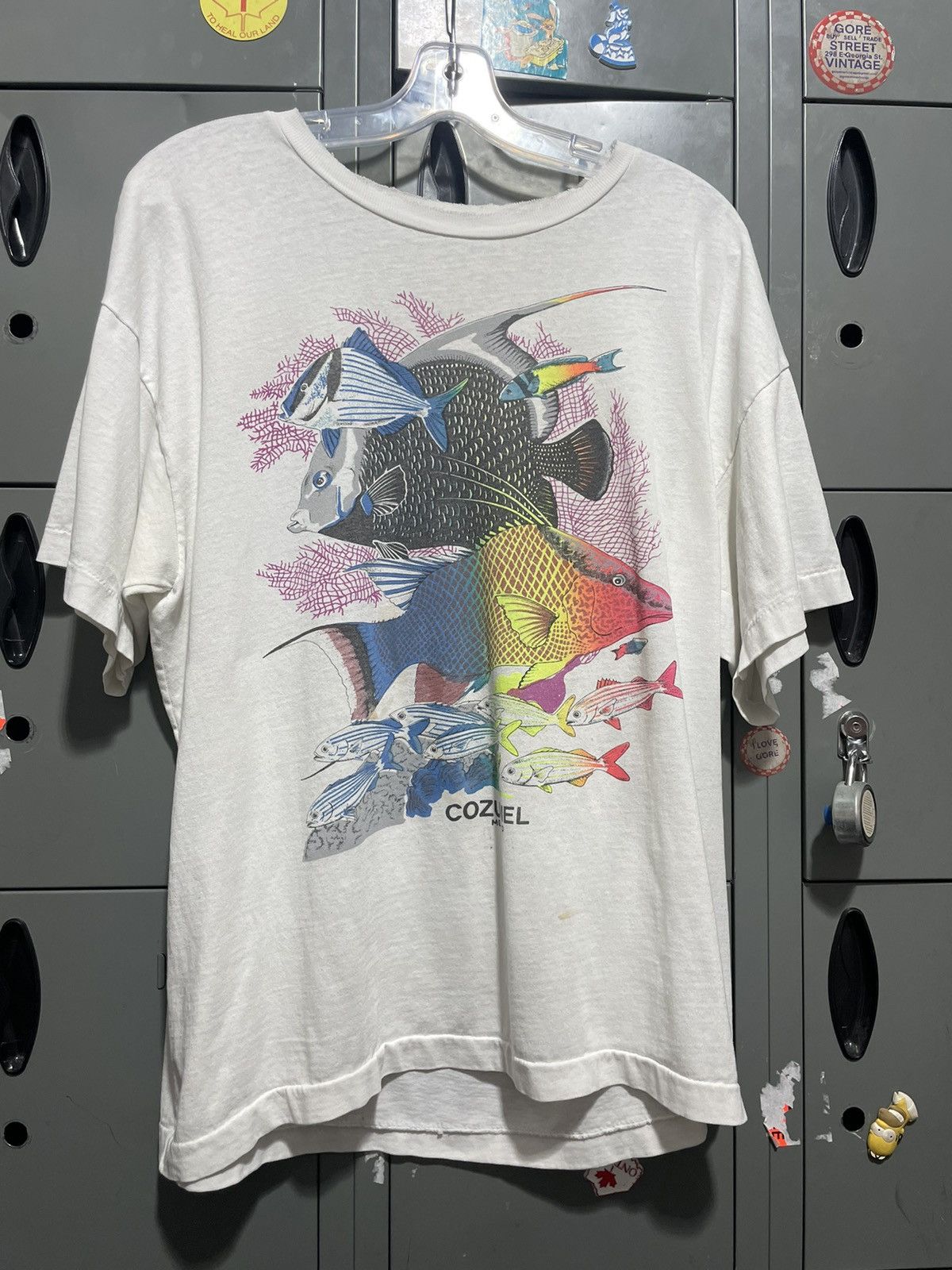 Vintage 90s Tropical Fish Art Cozumel Mexico | Grailed