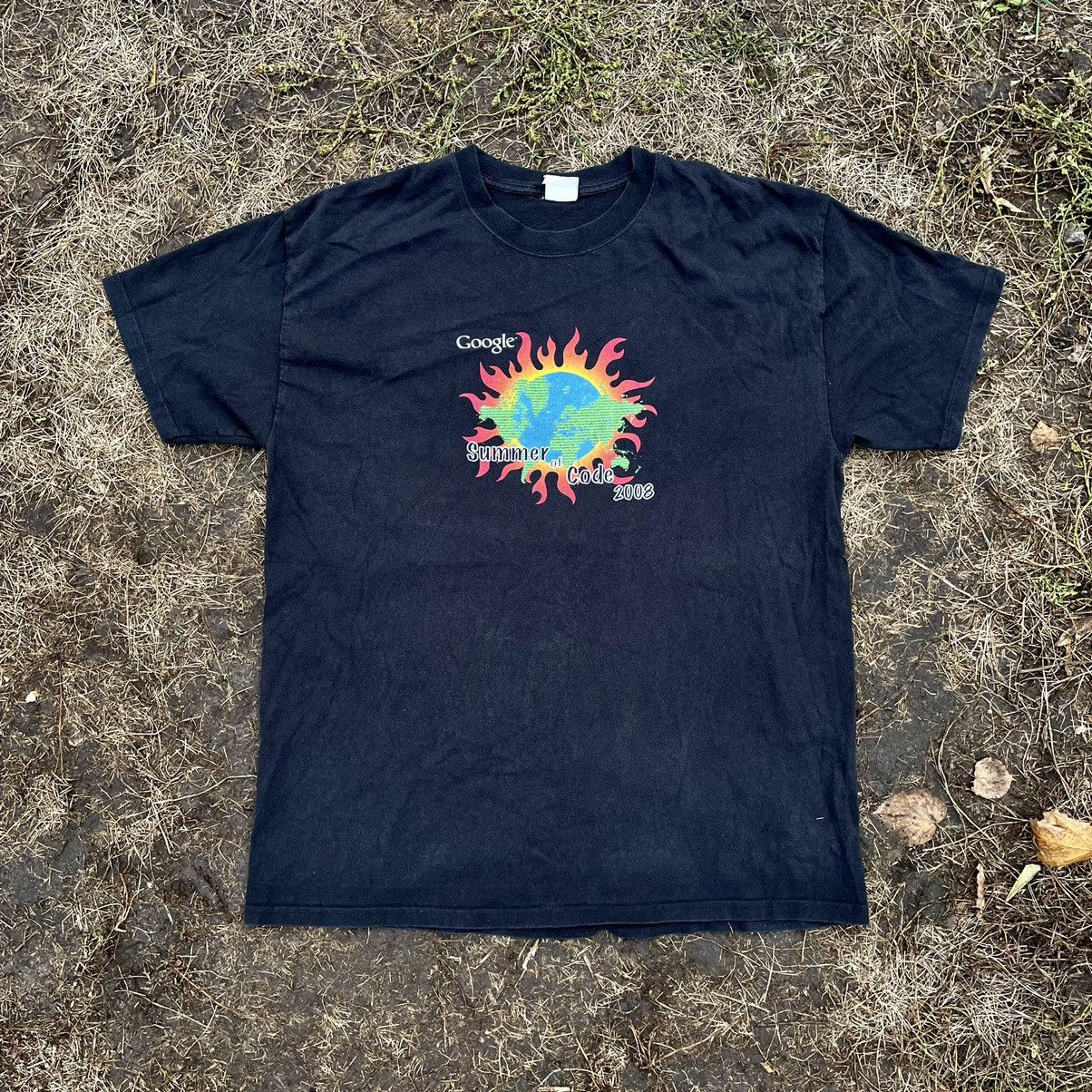 Vintage Vintage Y2K Google Summer Code Sun Faded Graphic Tee Streetw Size US L / EU 52-54 / 3 - 1 Thumbnail