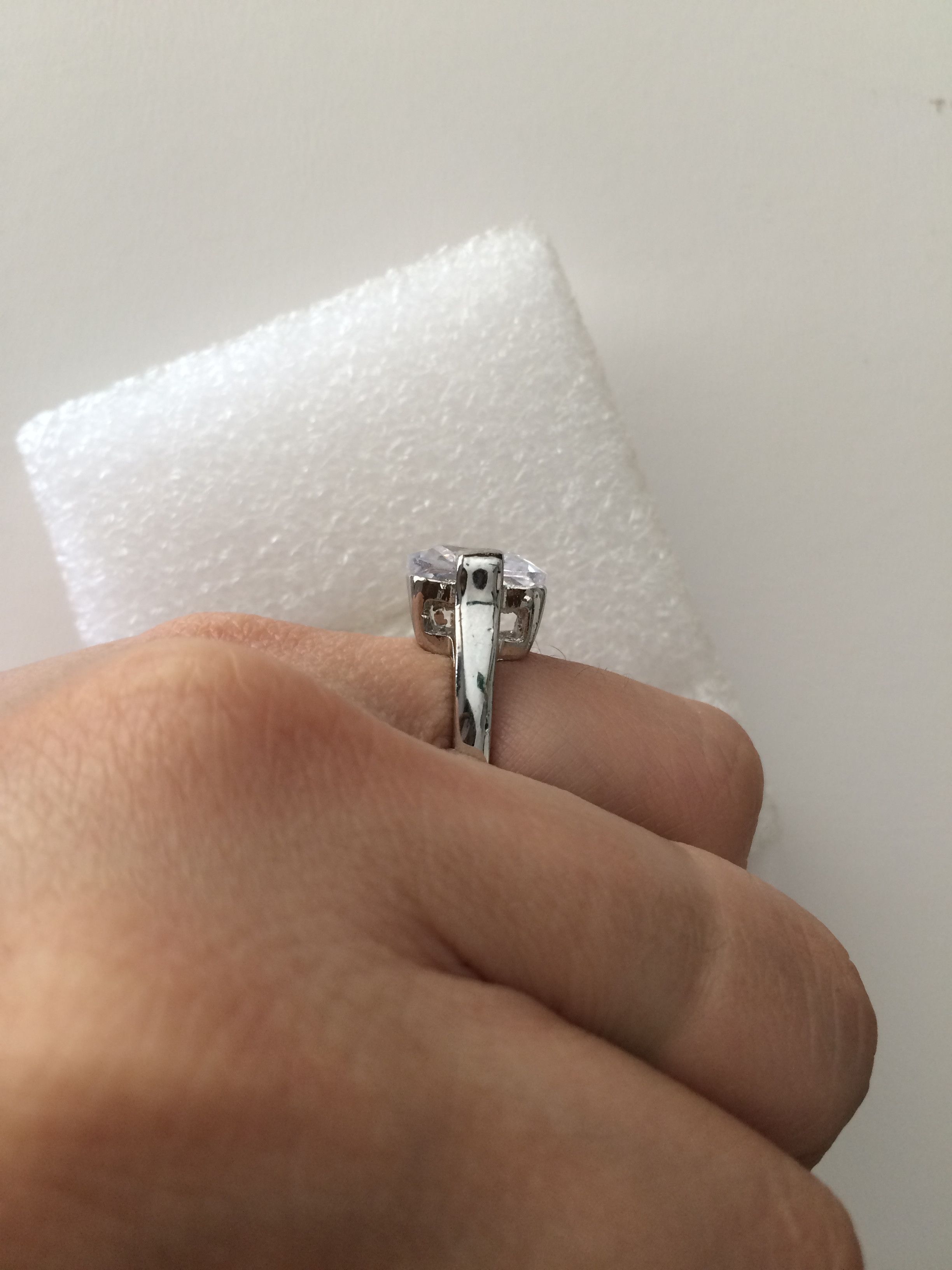 Jewelry Clear CZ Ring - Size 7 Size ONE SIZE - 4 Thumbnail