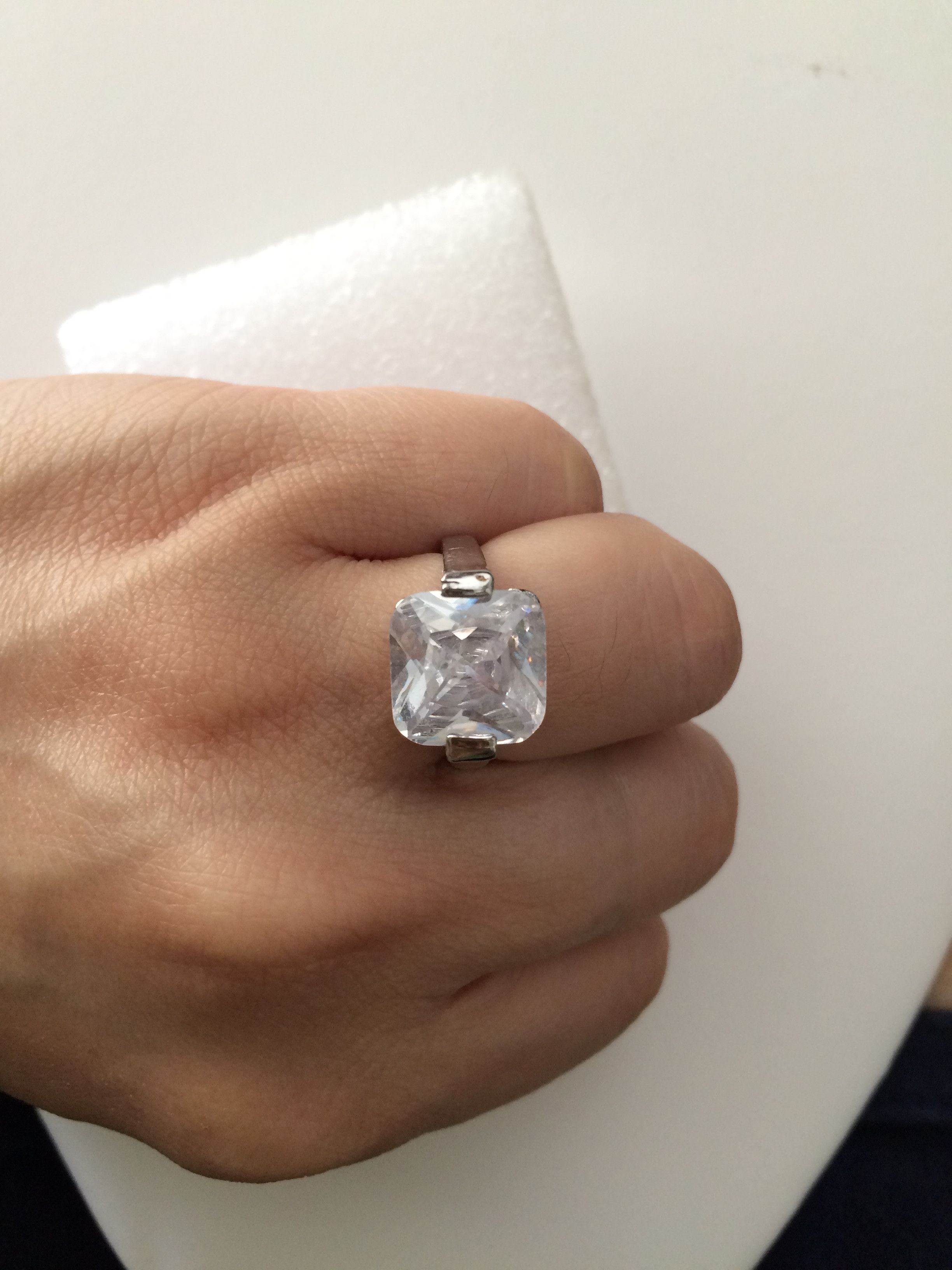Jewelry Clear CZ Ring - Size 7 Size ONE SIZE - 3 Thumbnail