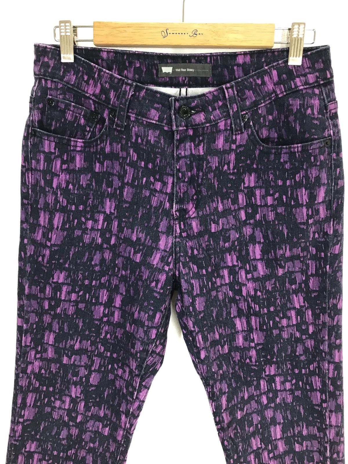 Levi's LEVIS Abstract Design Mid Rise Skinny Denim Jeans Size US 30 / EU 46 - 2 Thumbnail