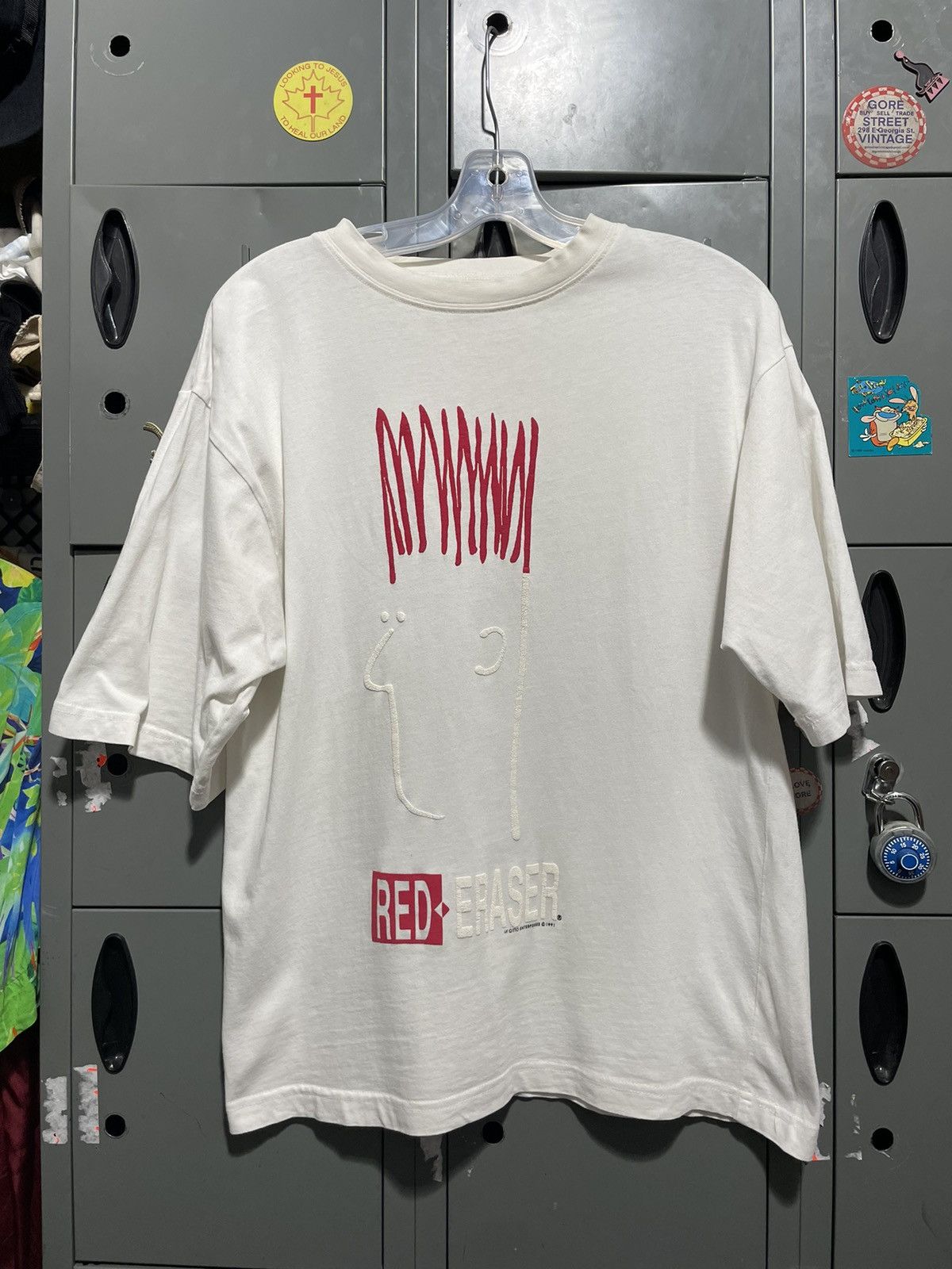 Vintage 90s Red Eraser Size US L / EU 52-54 / 3 - 1 Thumbnail