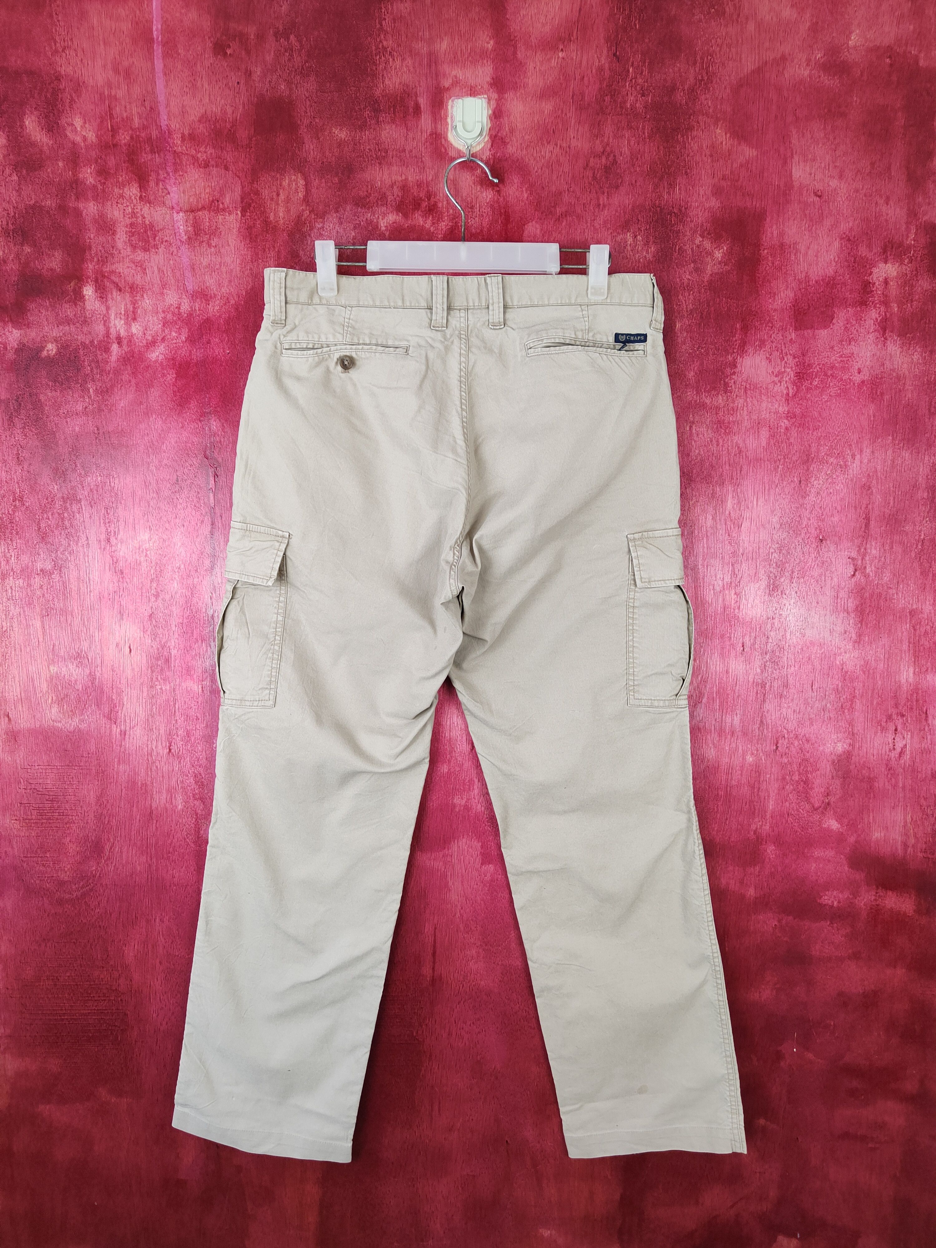 Chaps × Chaps Ralph Lauren × Japanese Brand Chaps Light Brown Multi Pocket Tactical Cargo Pants #S576 Size US 33 - 7 Thumbnail