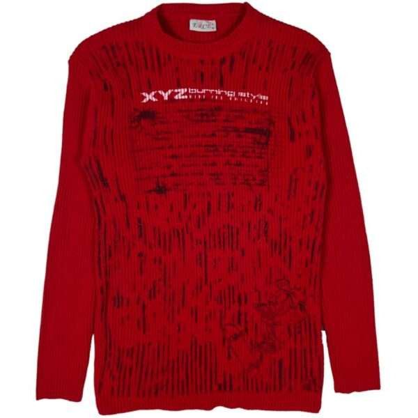 Vintage Vintage Cyber Y2K Striped Sweater Size US M / EU 48-50 / 2 - 2 Thumbnail