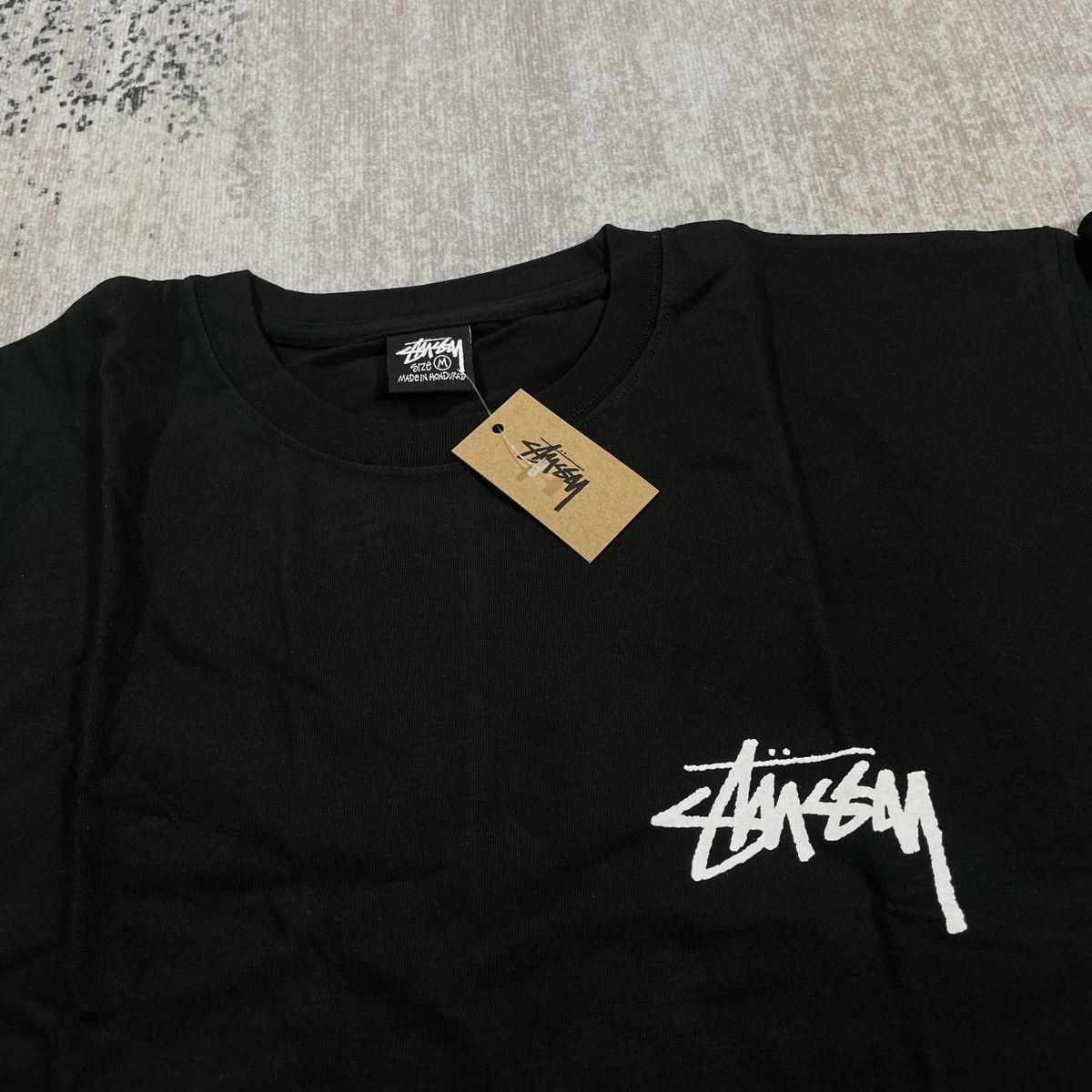 Stussy Stussy Burning Stock Tshirt Black Size US M / EU 48-50 / 2 - 3 Thumbnail
