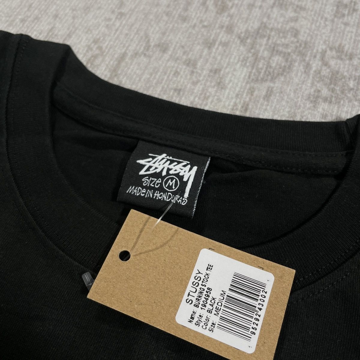 Stussy Stussy Burning Stock Tshirt Black Size US M / EU 48-50 / 2 - 4 Thumbnail