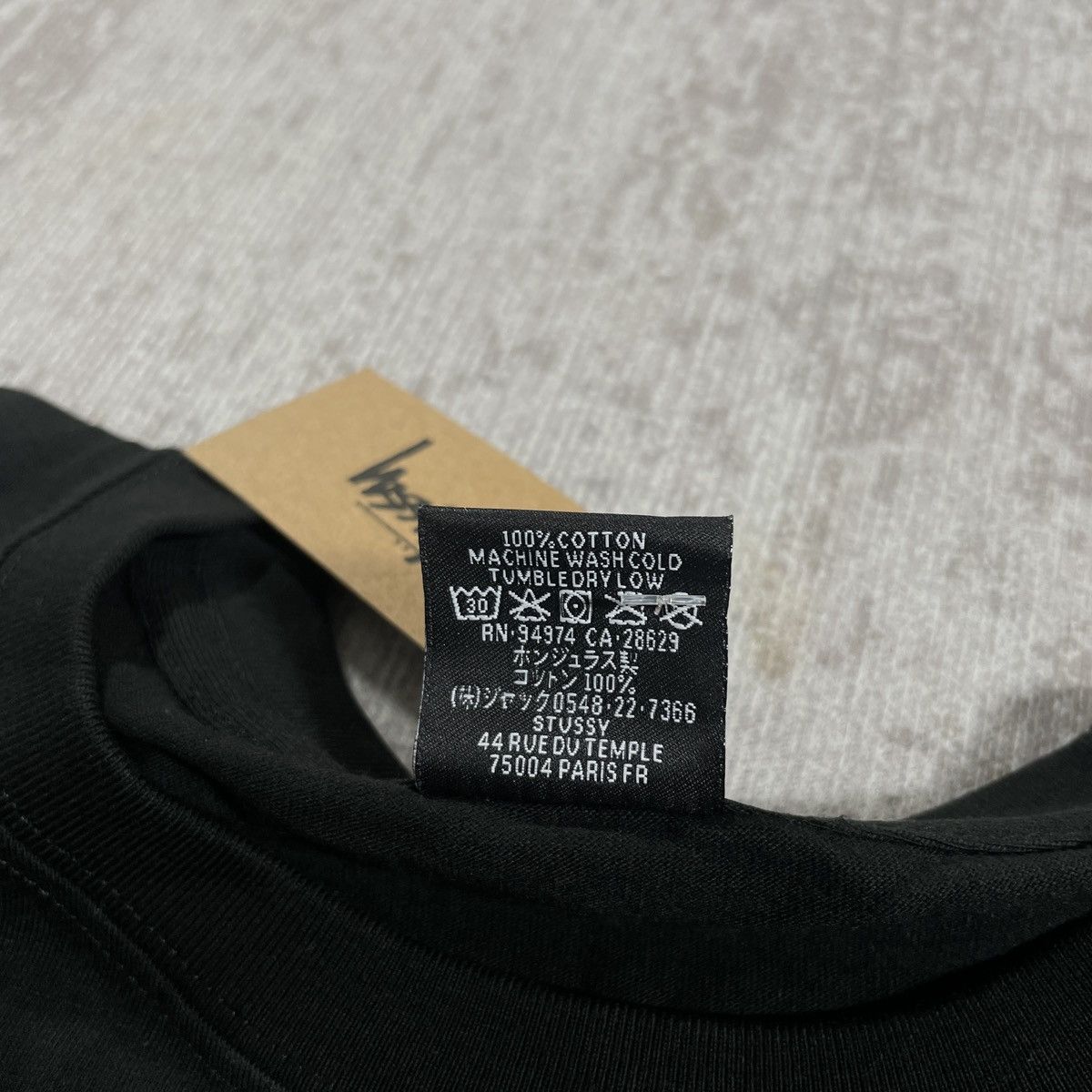 Stussy Stussy Burning Stock Tshirt Black Size US M / EU 48-50 / 2 - 5 Thumbnail