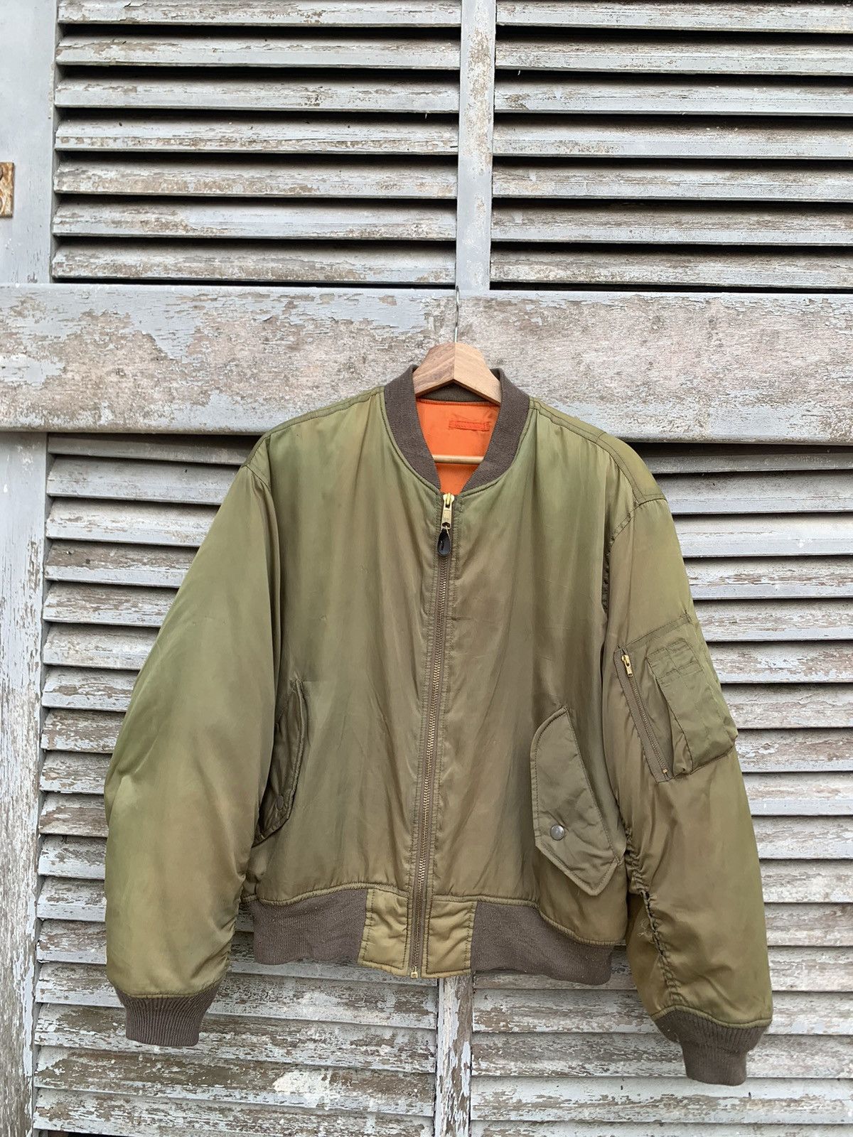 Vintage 🪖Vintage Faded MA-1 Man Intermediate Bomber Jacket Size US M / EU 48-50 / 2 - 1 Thumbnail