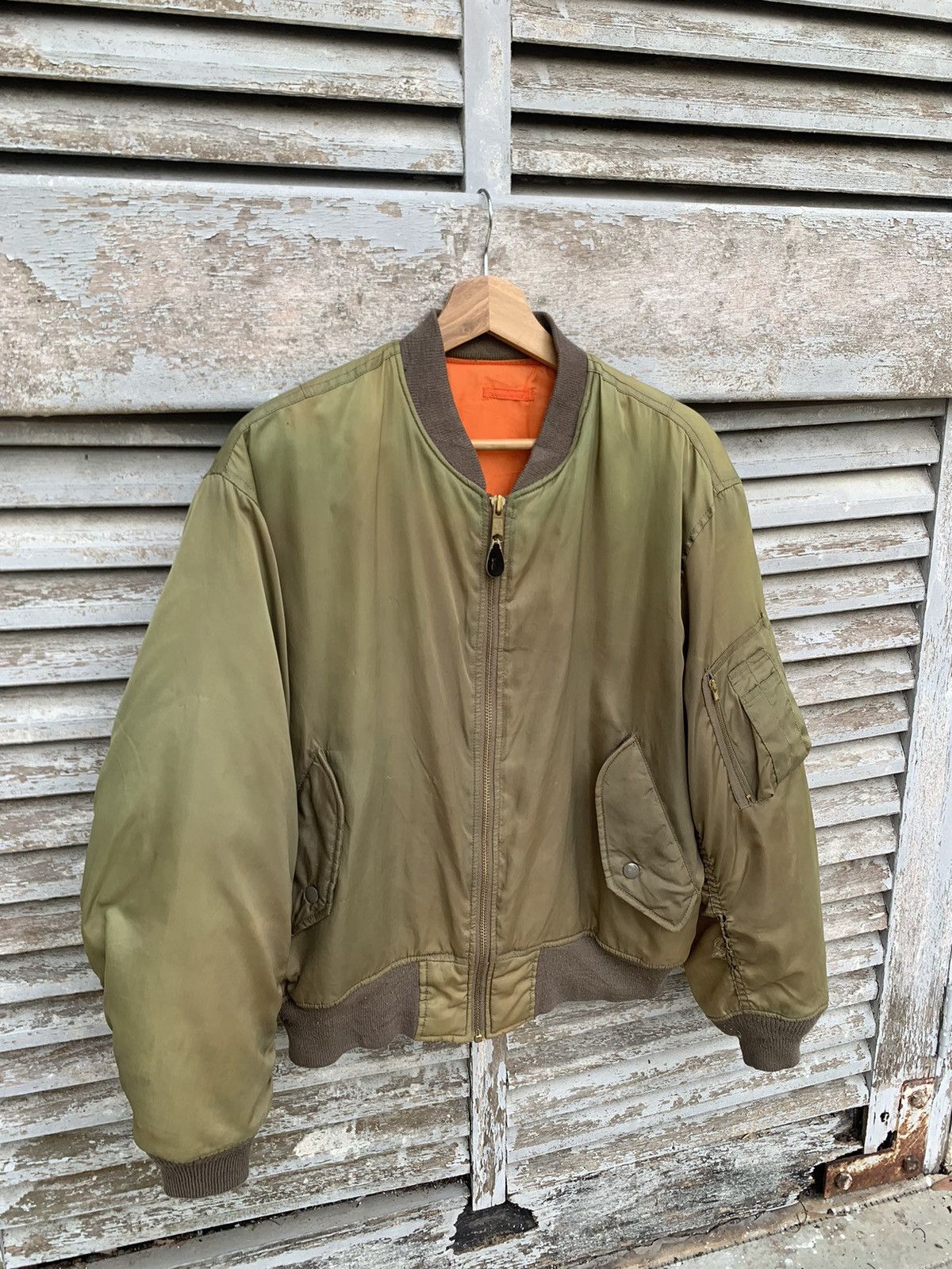 Vintage 🪖Vintage Faded MA-1 Man Intermediate Bomber Jacket Size US M / EU 48-50 / 2 - 6 Thumbnail